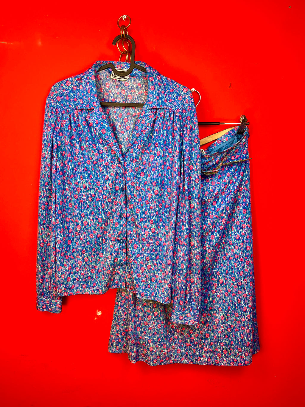 Completo Vintage Floreale Luisa Spagnoli Made in Italy