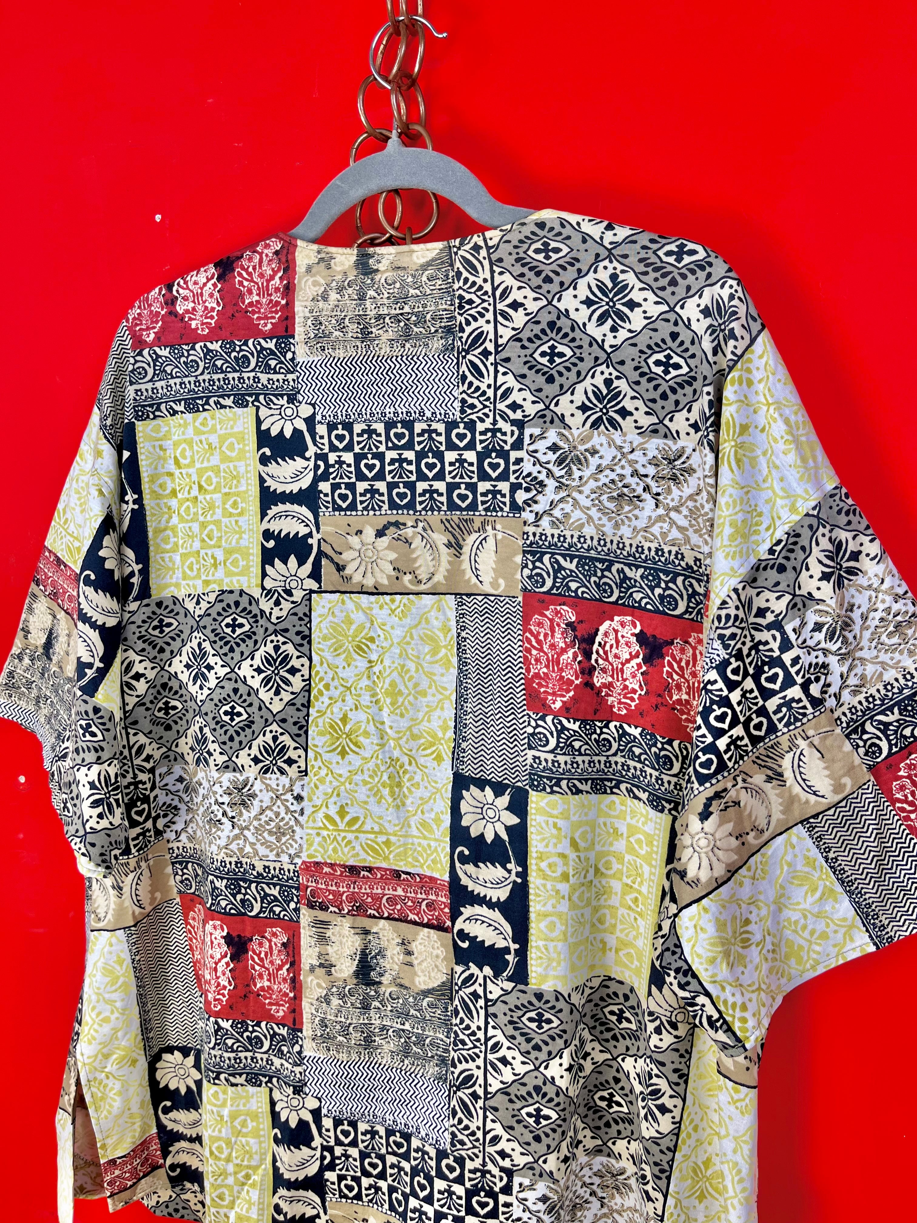 Blusa vintage Luisa Spagnoli patchwork made in Italy