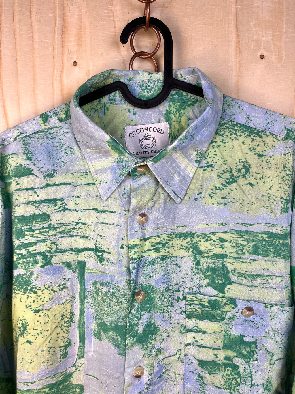 Camicia Vintage Astratta in Viscosa 90s