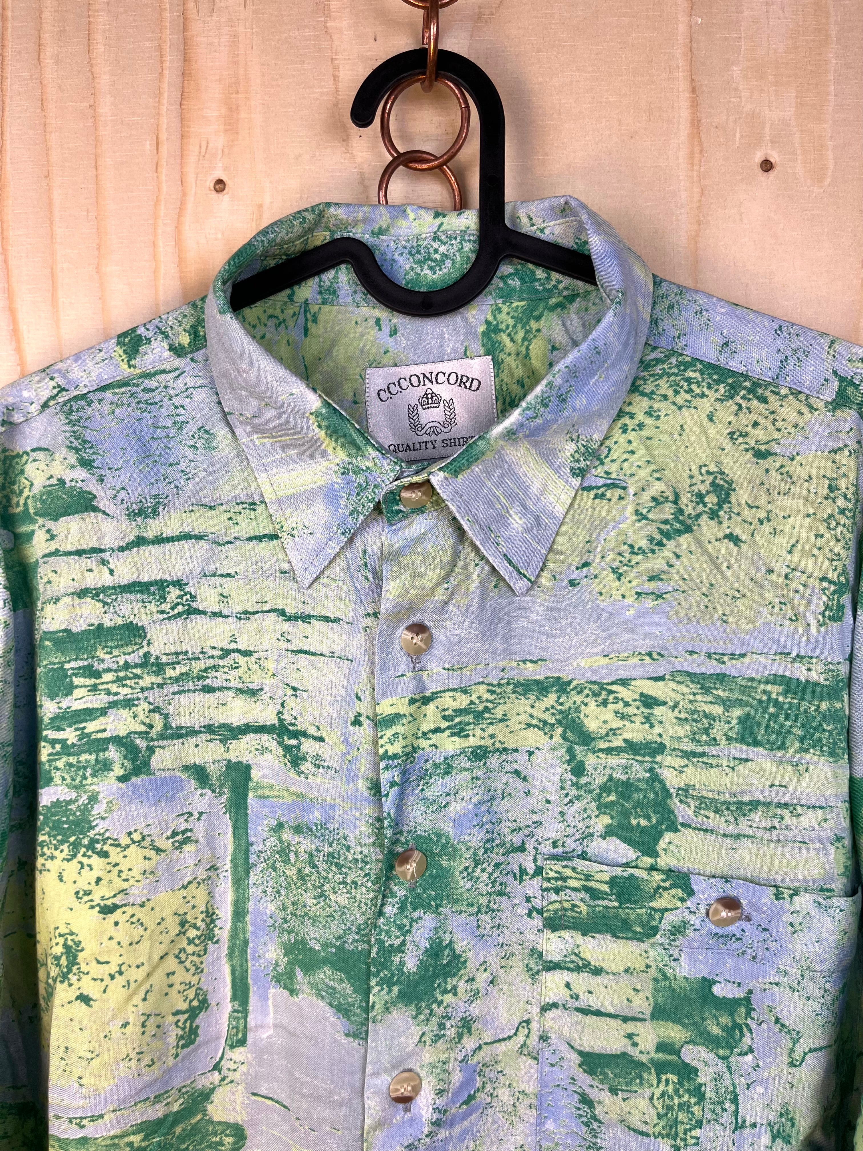Camicia Vintage Astratta in Viscosa 90s