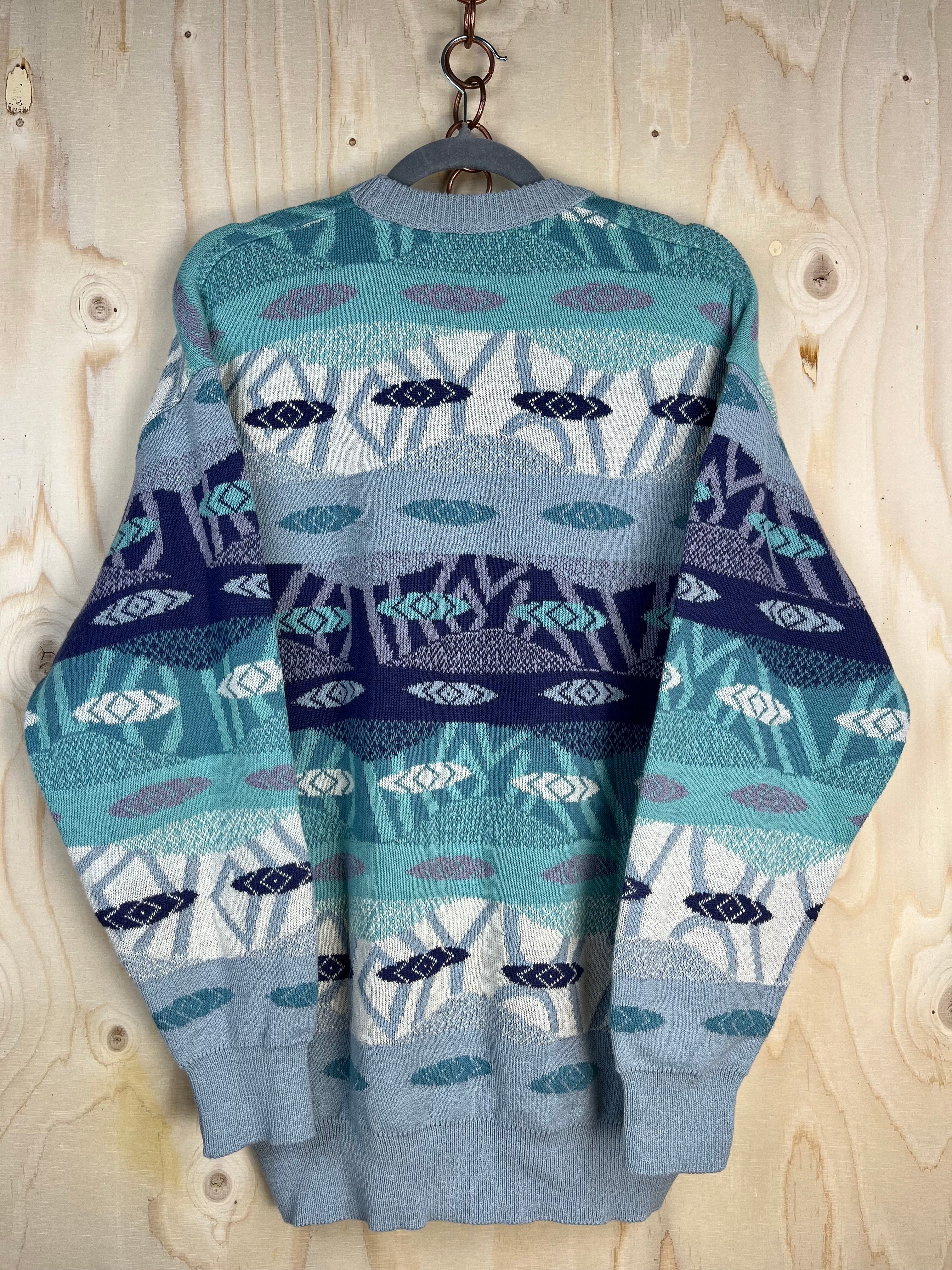 Maglione Vintage Fantasia Geometrica Made in Italy