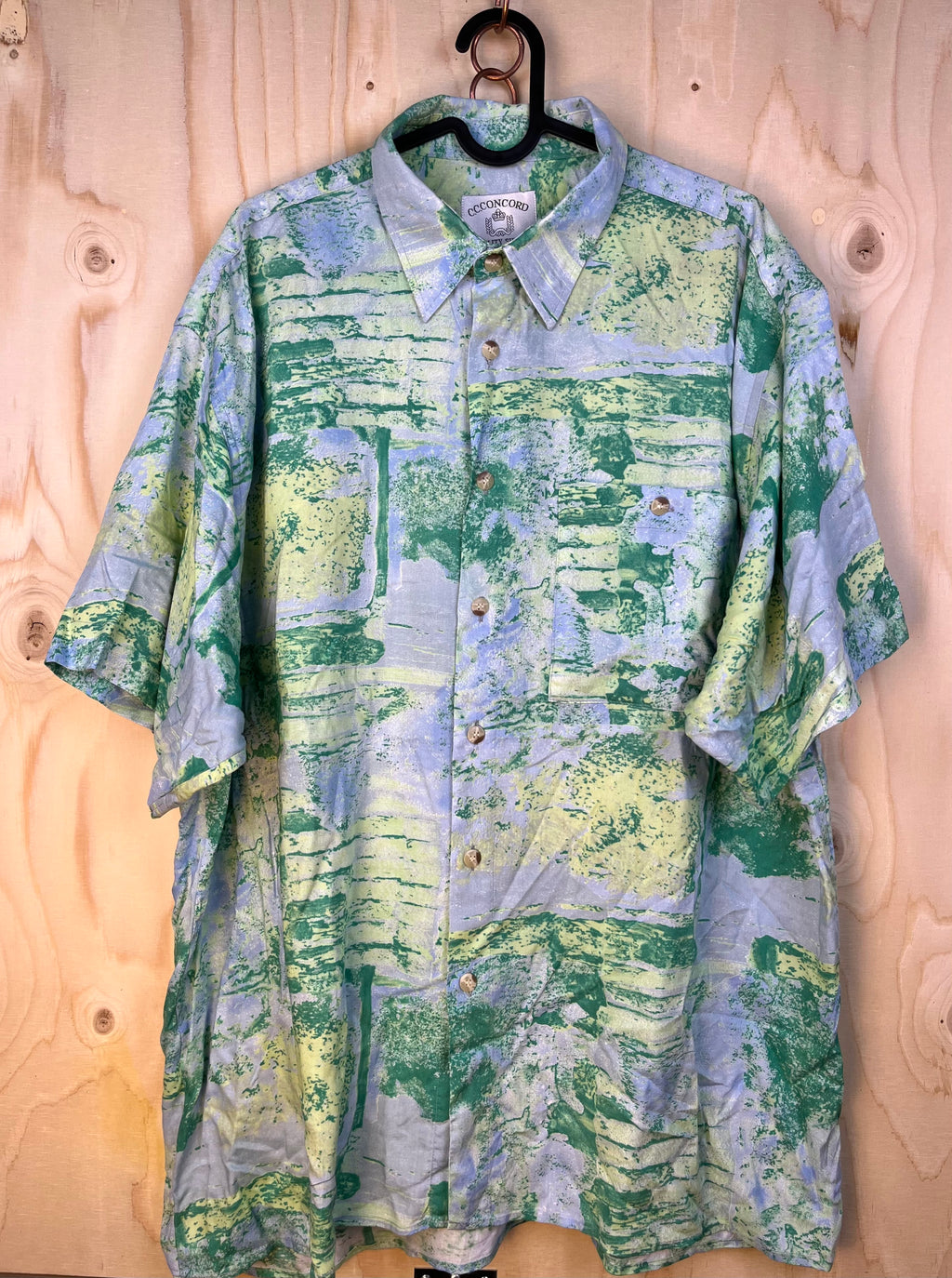 Camicia Vintage Astratta in Viscosa 90s