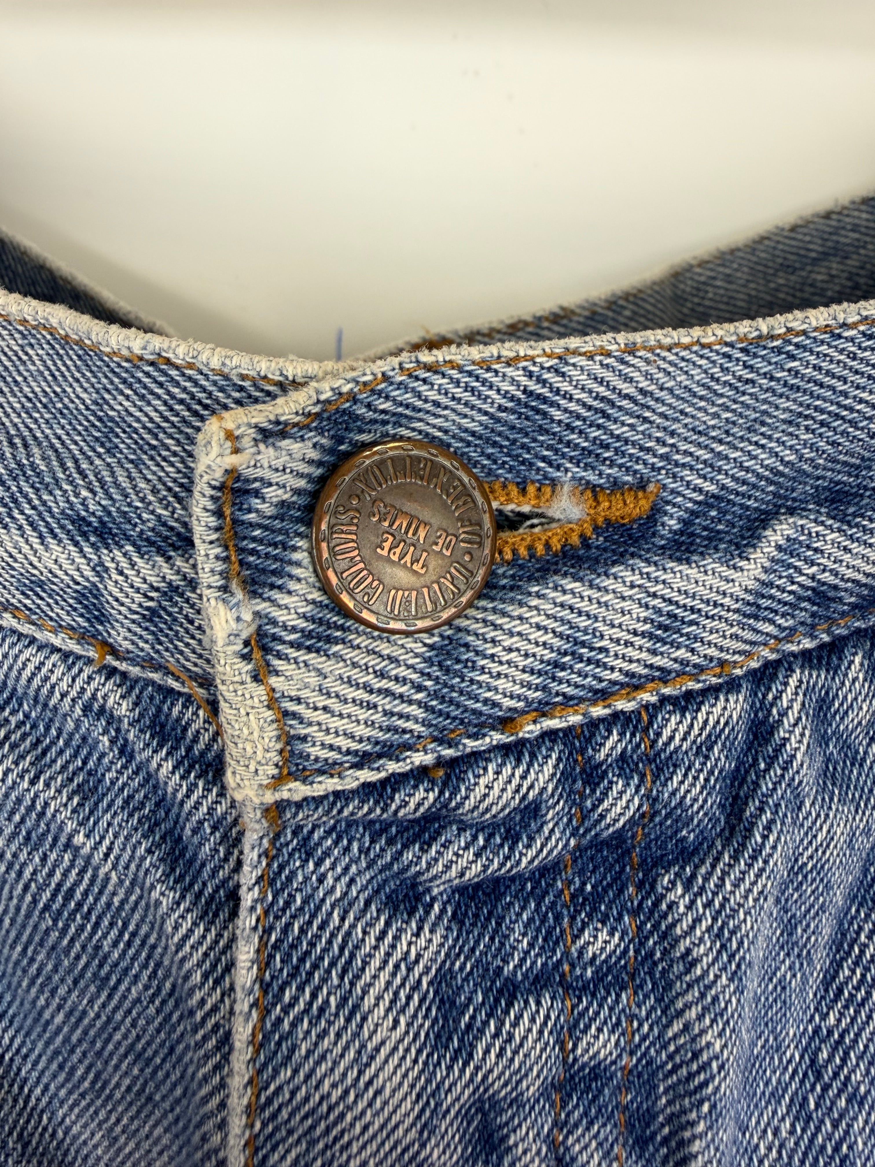 Gonna vintage Benetton in denim 100% cotone – Vita alta anni ’90