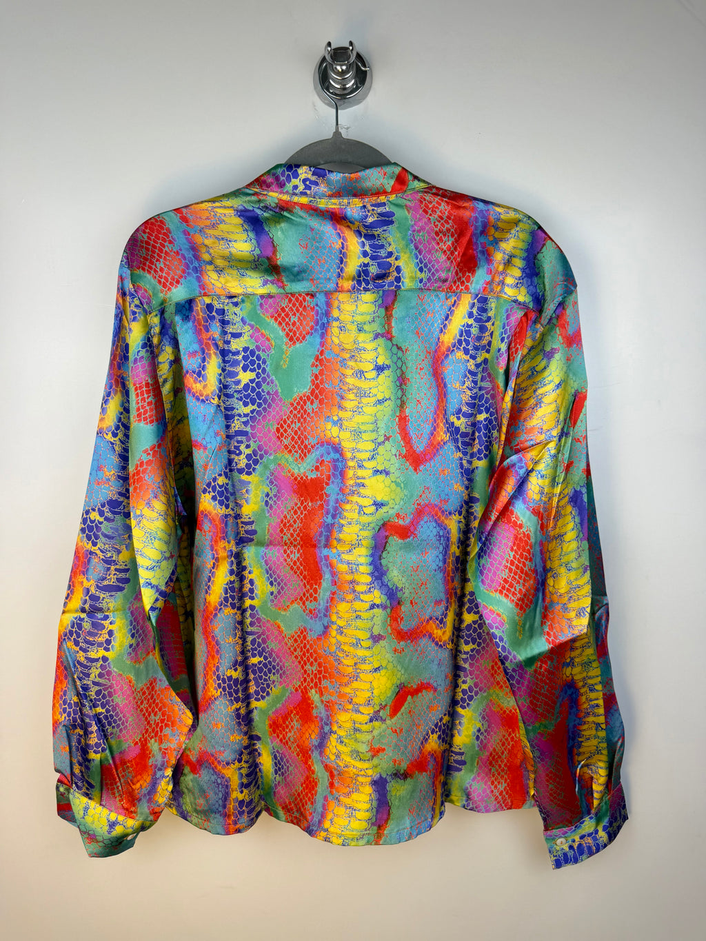 Camicia vintage Giblor’s multicolor effetto pitone anni ’90 – XL