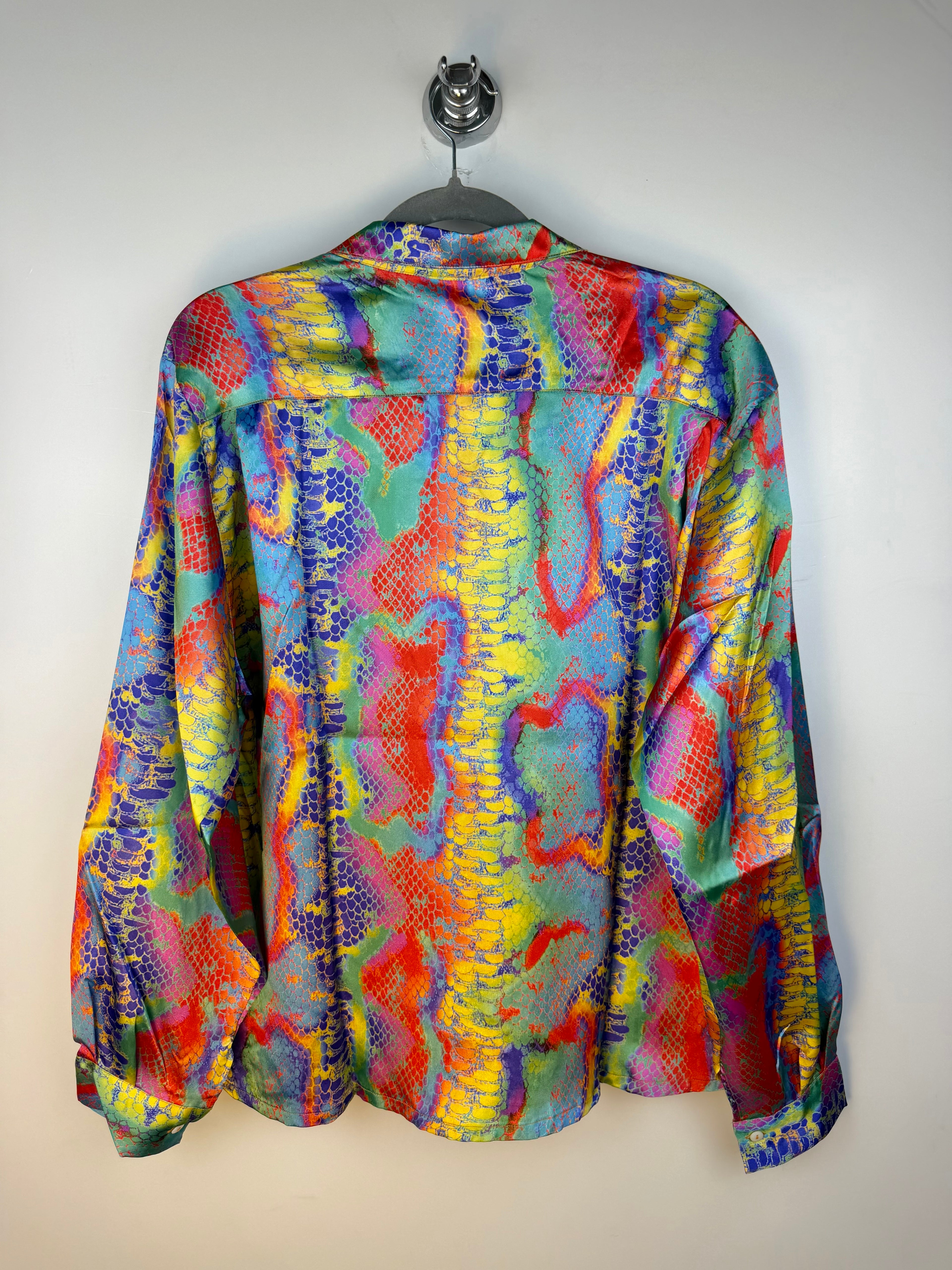 Camicia vintage Giblor’s multicolor effetto pitone anni ’90 – XL