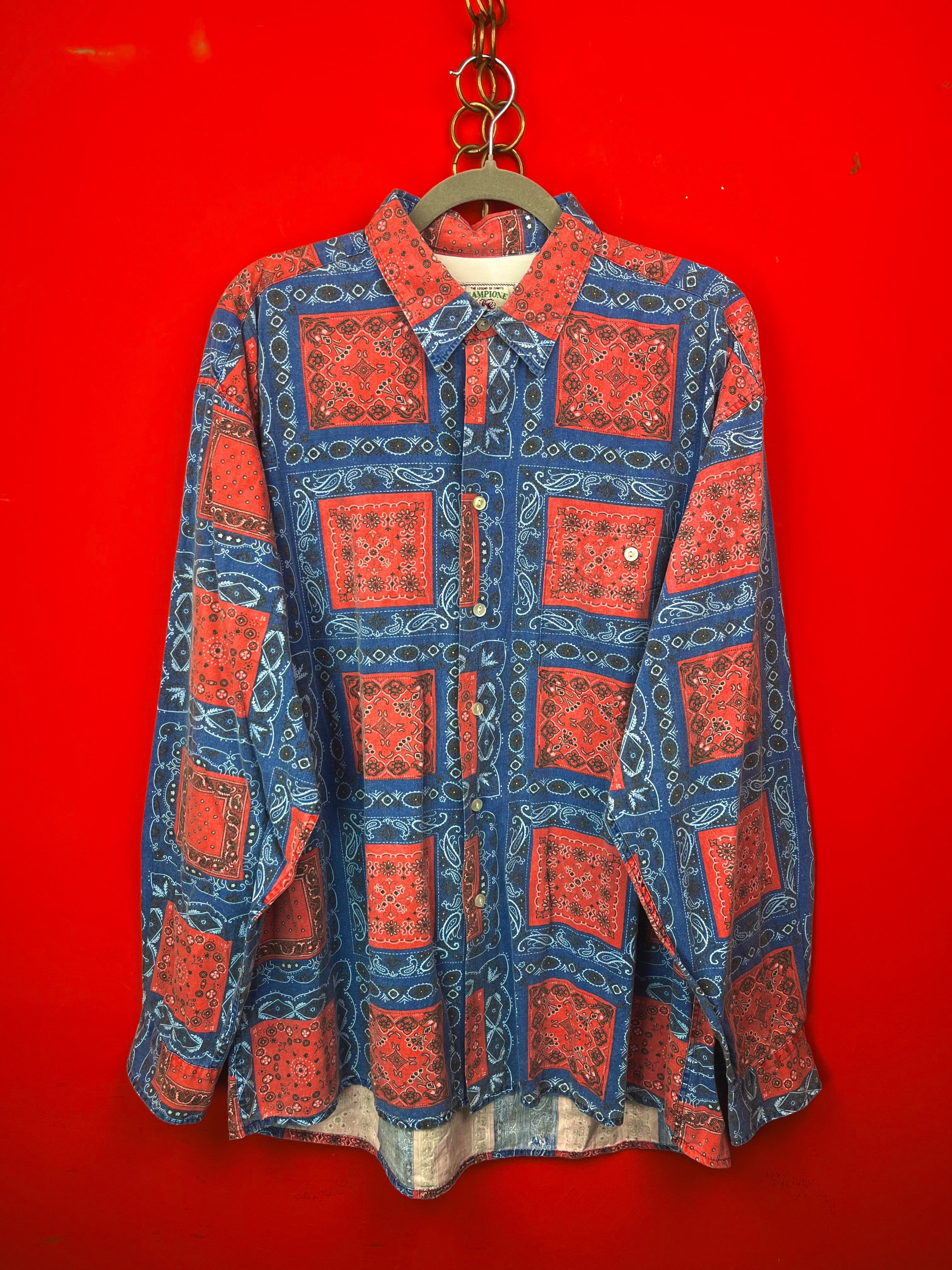 Camicia Vintage Bandana Patchwork Campione