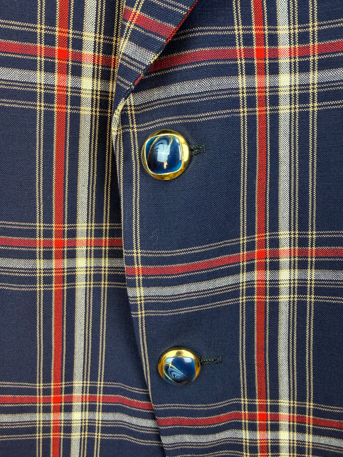 Blazer uomo vintage in lana tartan Freeman Club