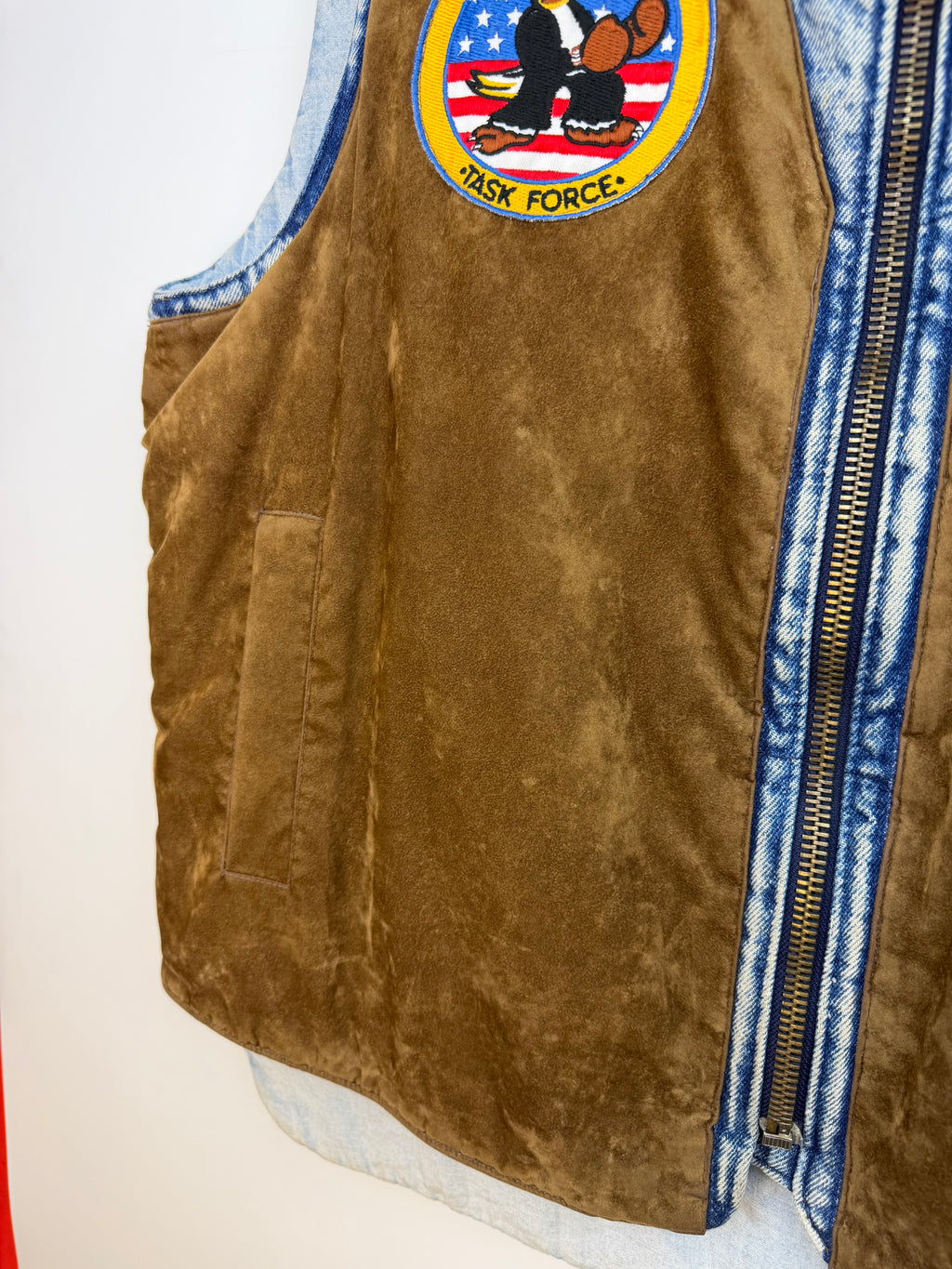 Roy Rogers Vintage Task Force Denim & Suede Vest XL – Made in Italy