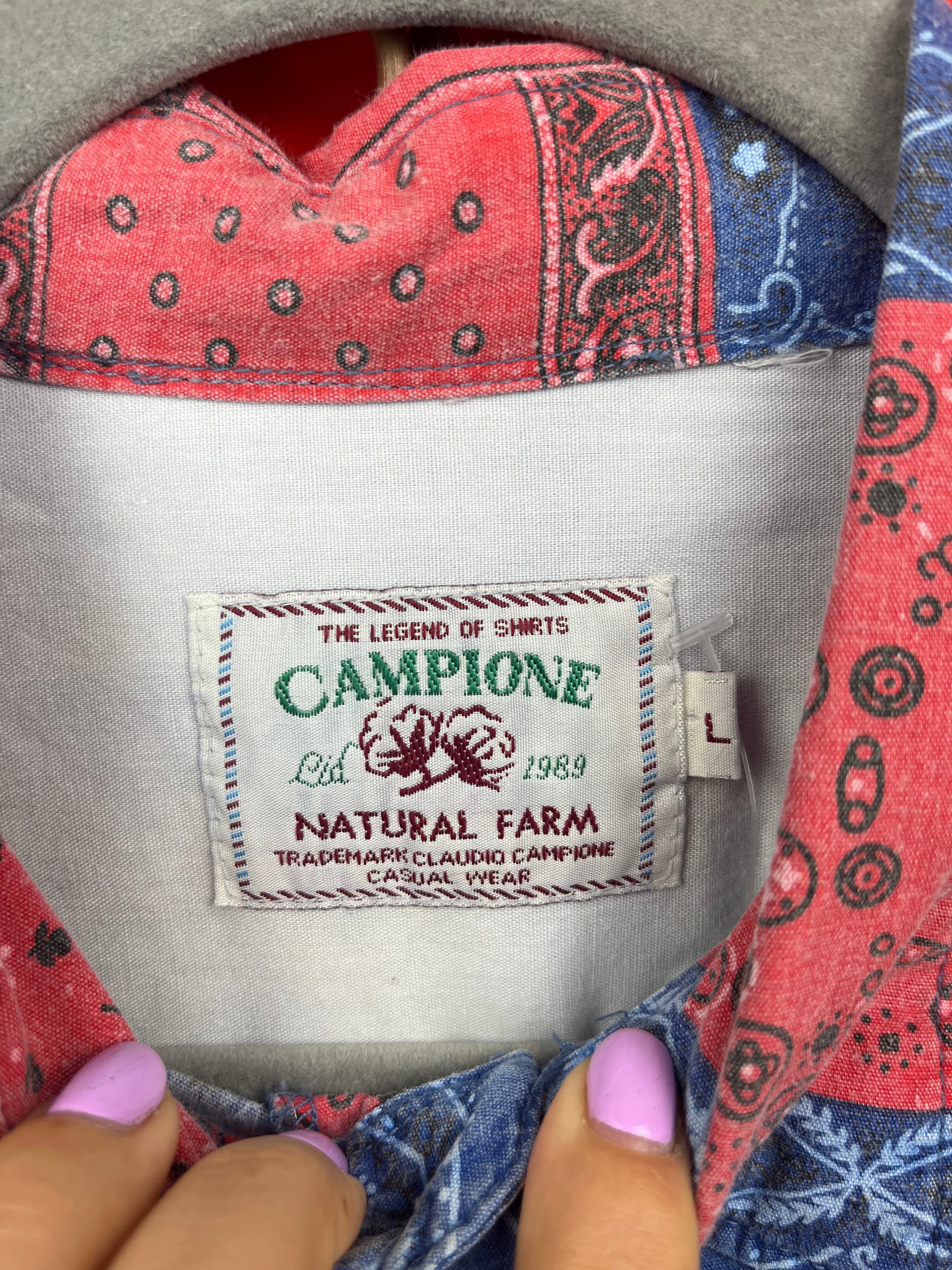 Camicia Vintage Bandana Patchwork Campione