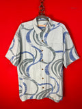 Camicia vintage tropicale in viscosa