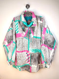 Vintage 80s Memphis Print Windbreaker – Oversized