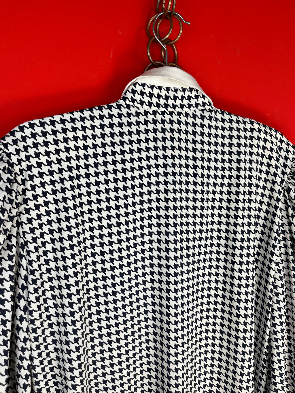Luisa Spagnoli Vintage – Abito Midi Pied-de-Poule Made in Italy con Bottoni Gioiello