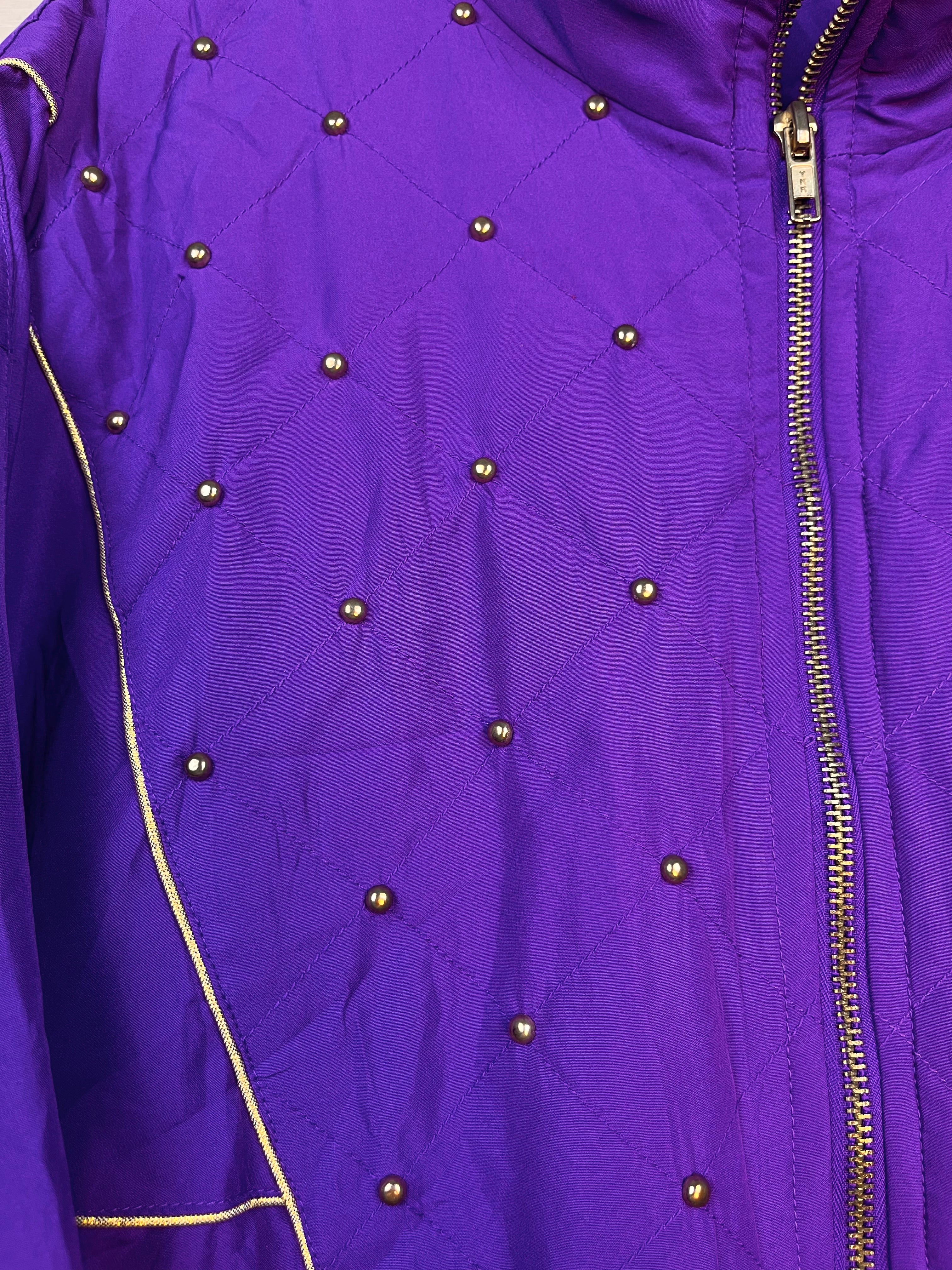 Vintage Purple Studded Jacket 90s