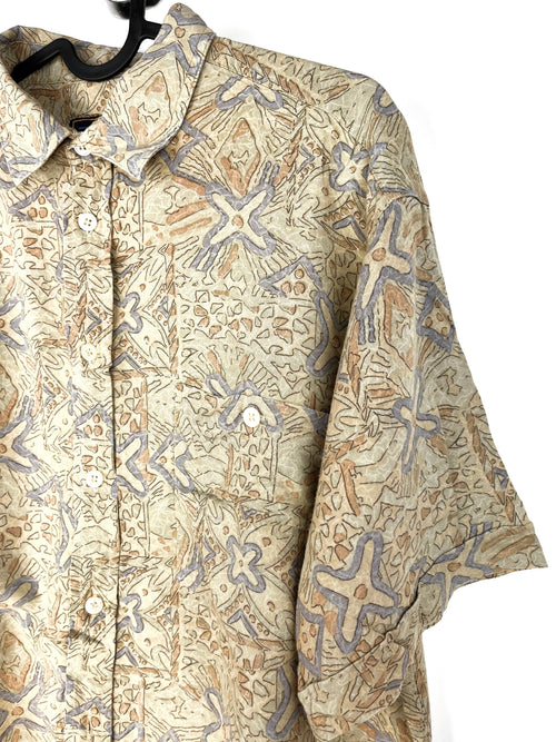 Camicia Vintage Fantasia Astratta Anni '90