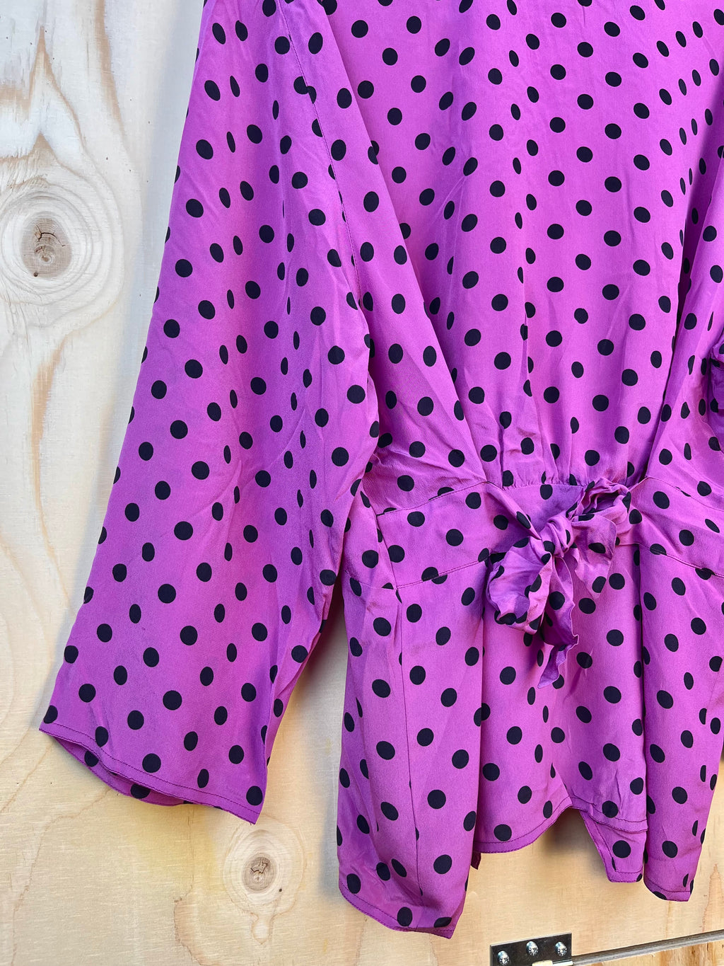 Vintage Silk Polka Dot Blouse – Made in Italy