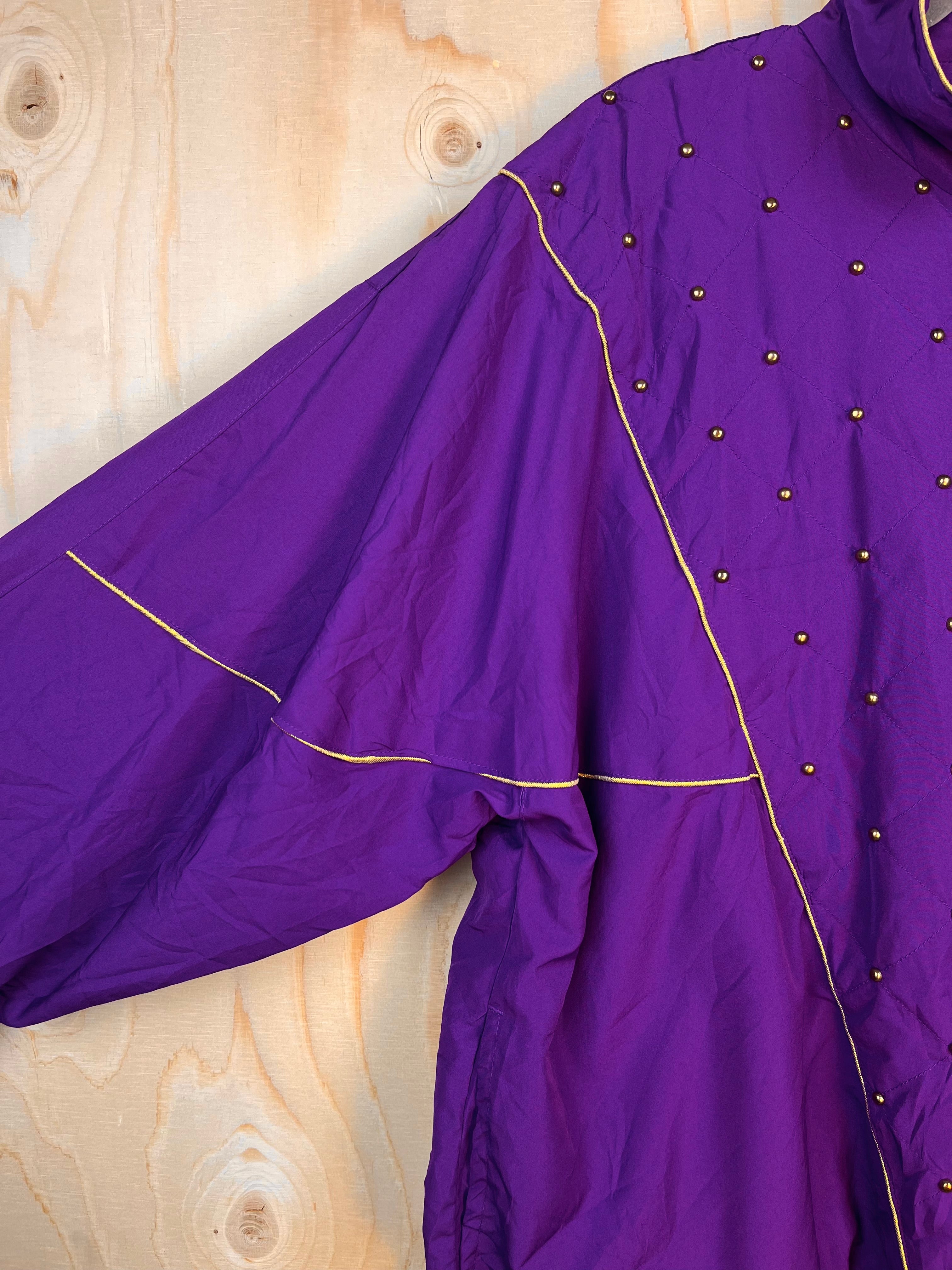 Vintage Purple Studded Jacket 90s