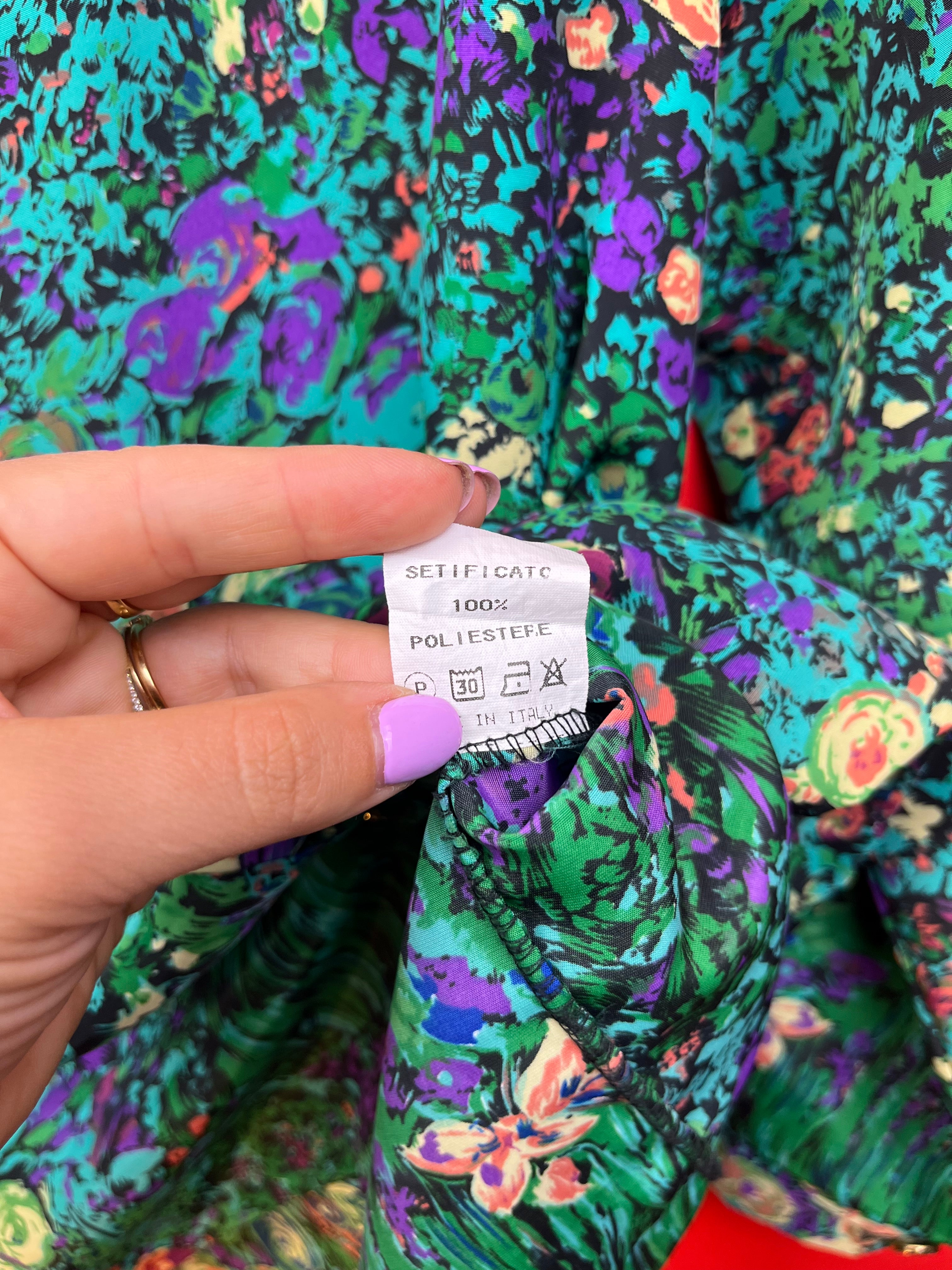 Camicia Vintage Floreale Artistica Anni 90