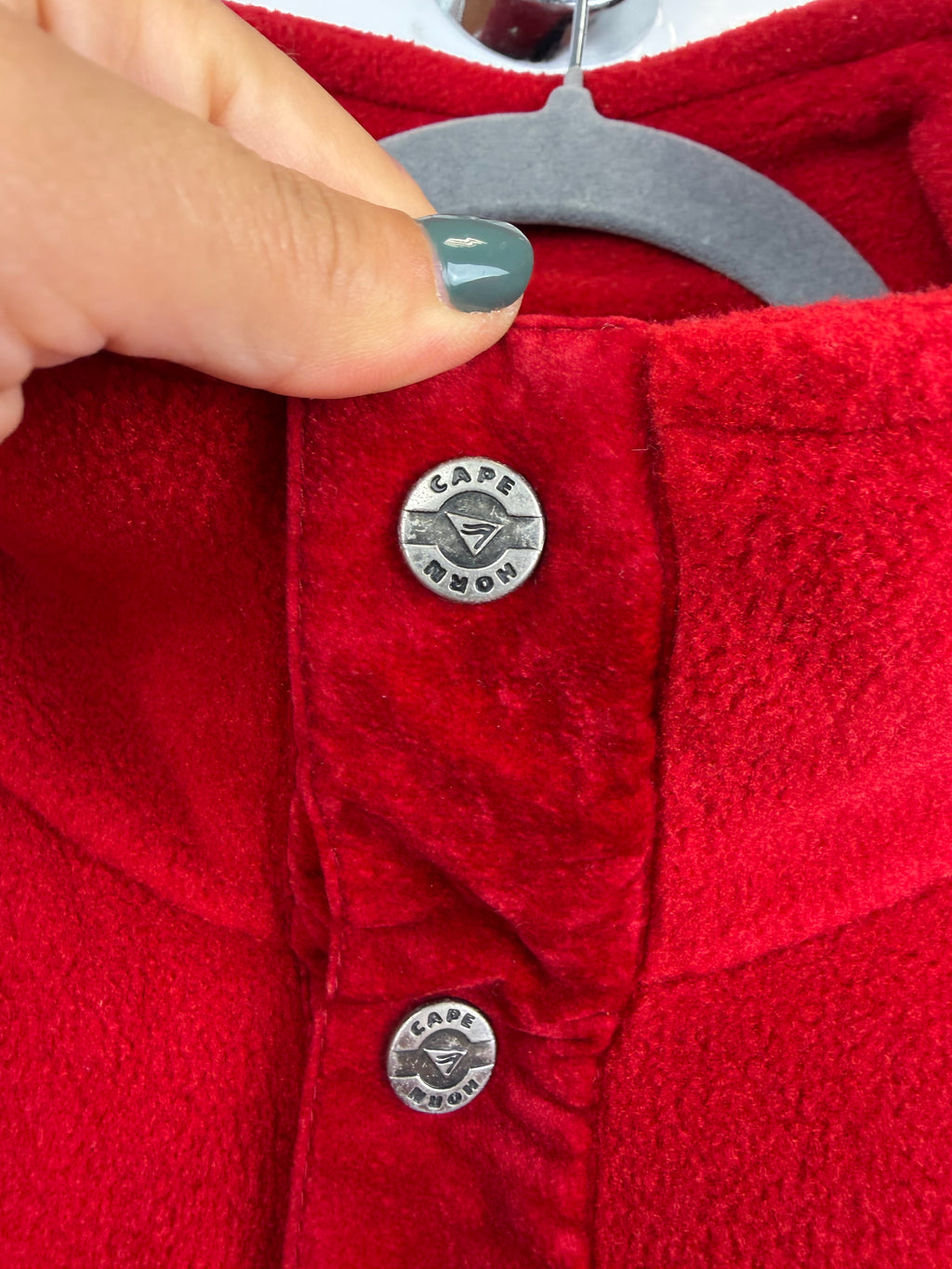 Pile vintage Cape Horn rosso in Polartec – L unisex