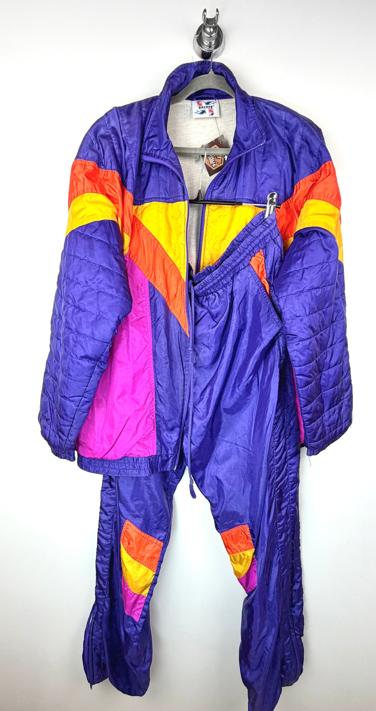 Completo tuta vintage Master color block anni ’80/’90