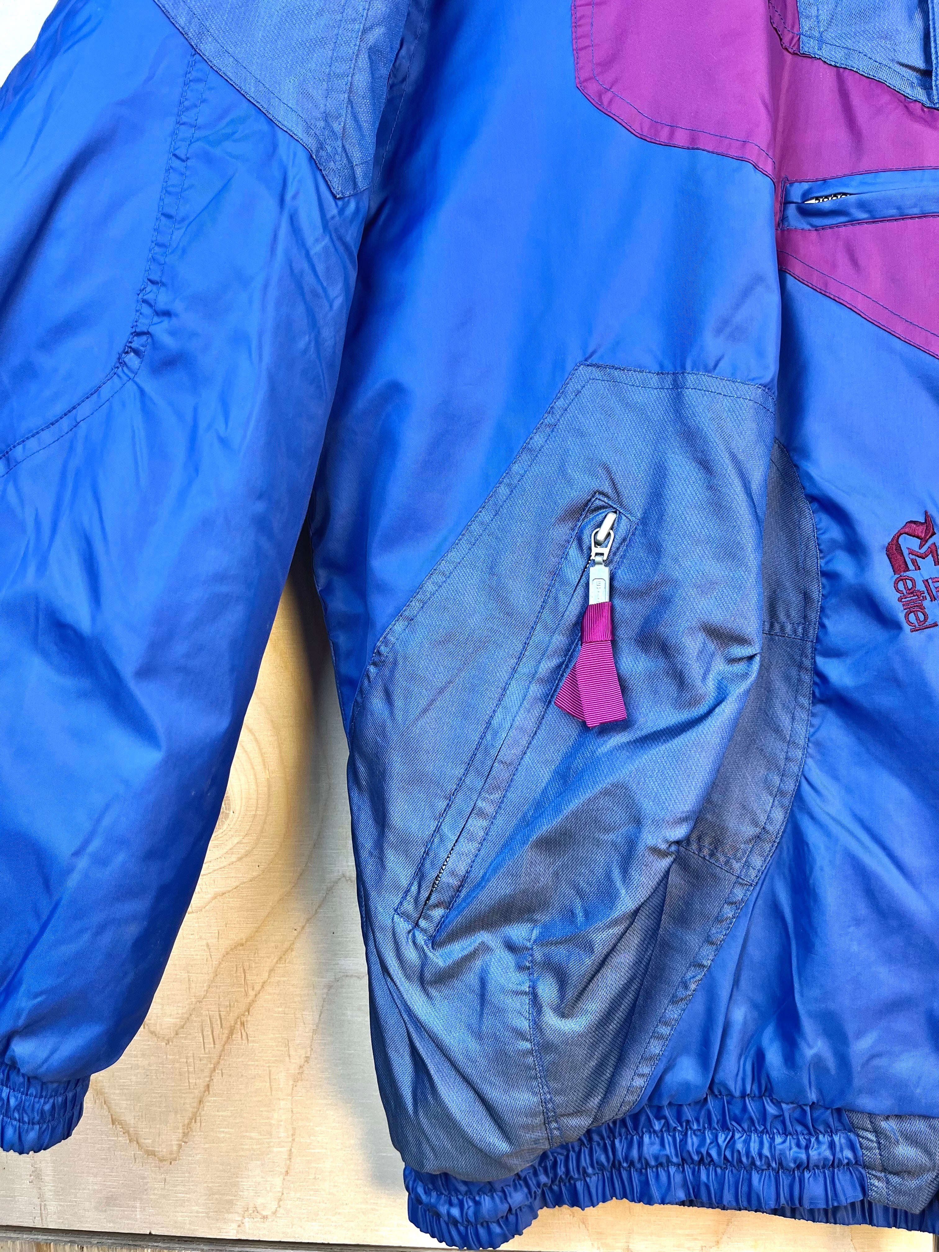 Vintage Etirel Colorblock Ski Jacket Blue Pink 90s