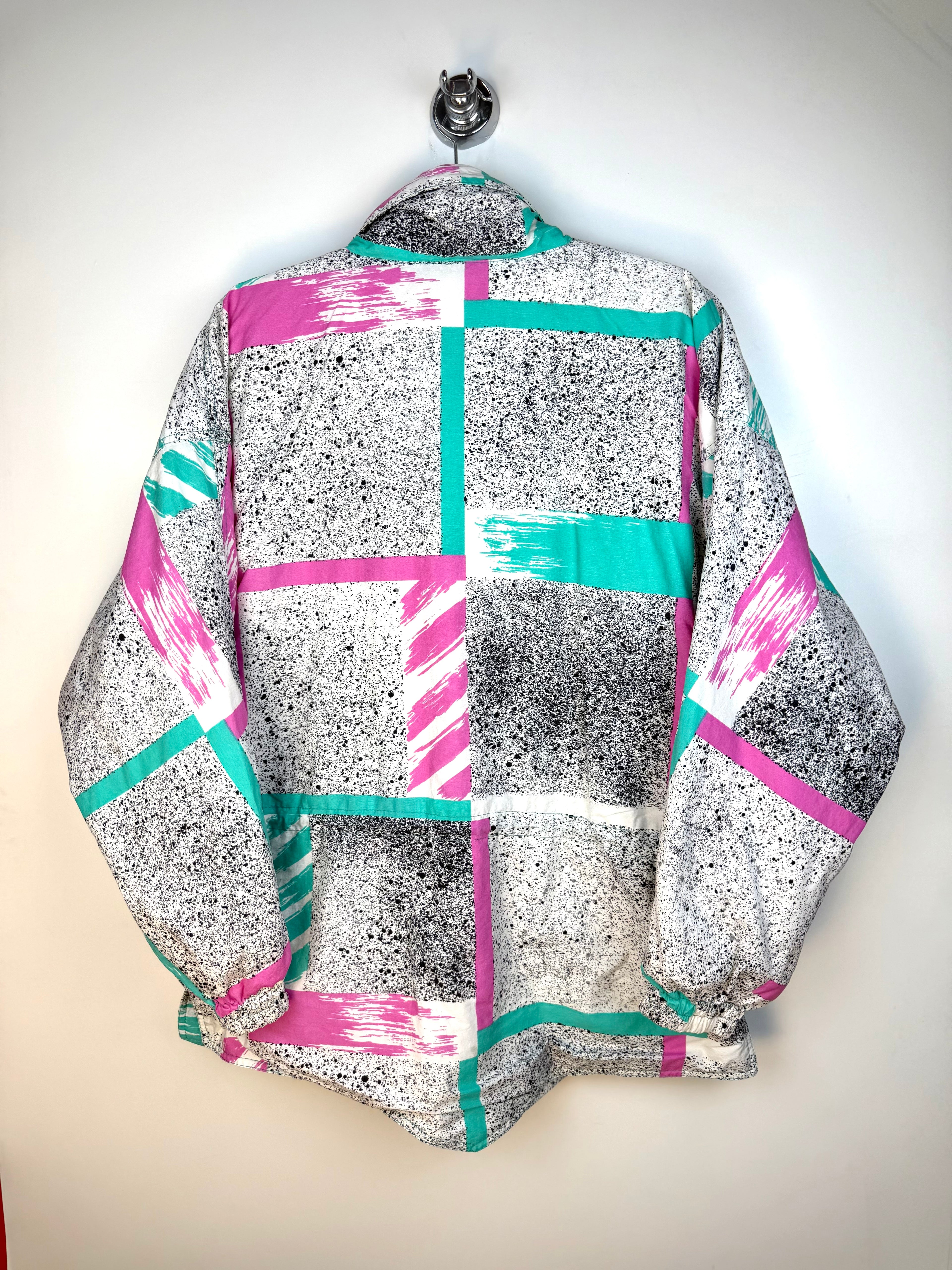 Vintage 80s Memphis Print Windbreaker – Oversized