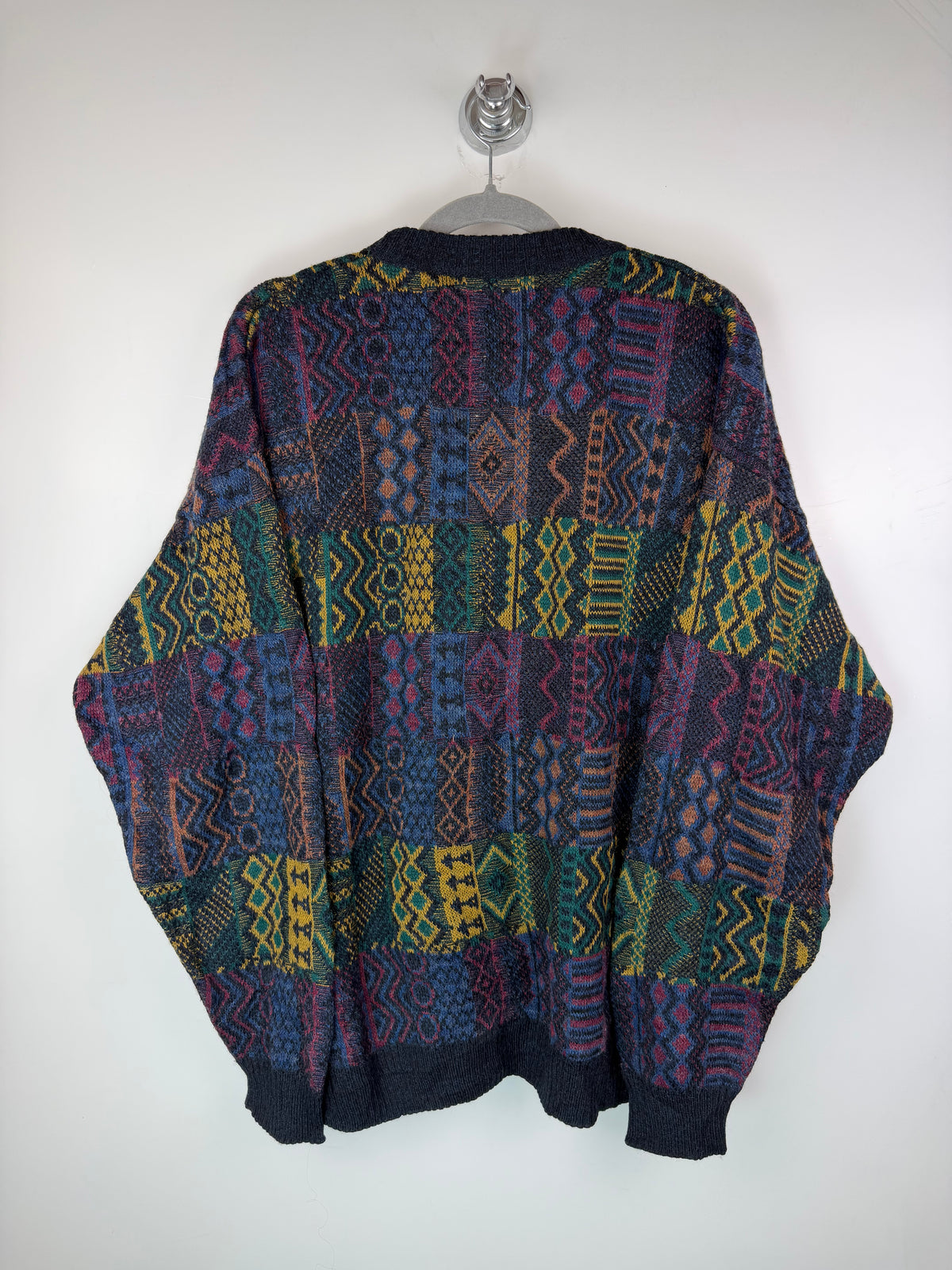 Vintage 90s Abstract Jacquard Knit Sweater