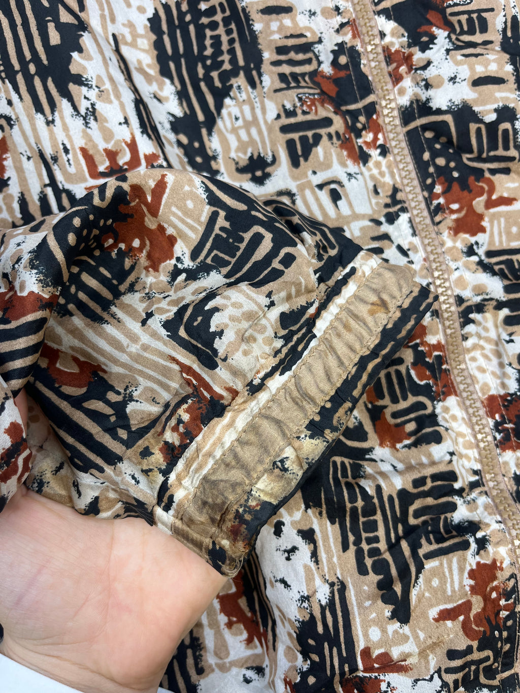 Vintage Silk Blend Jacket 90s Abstract