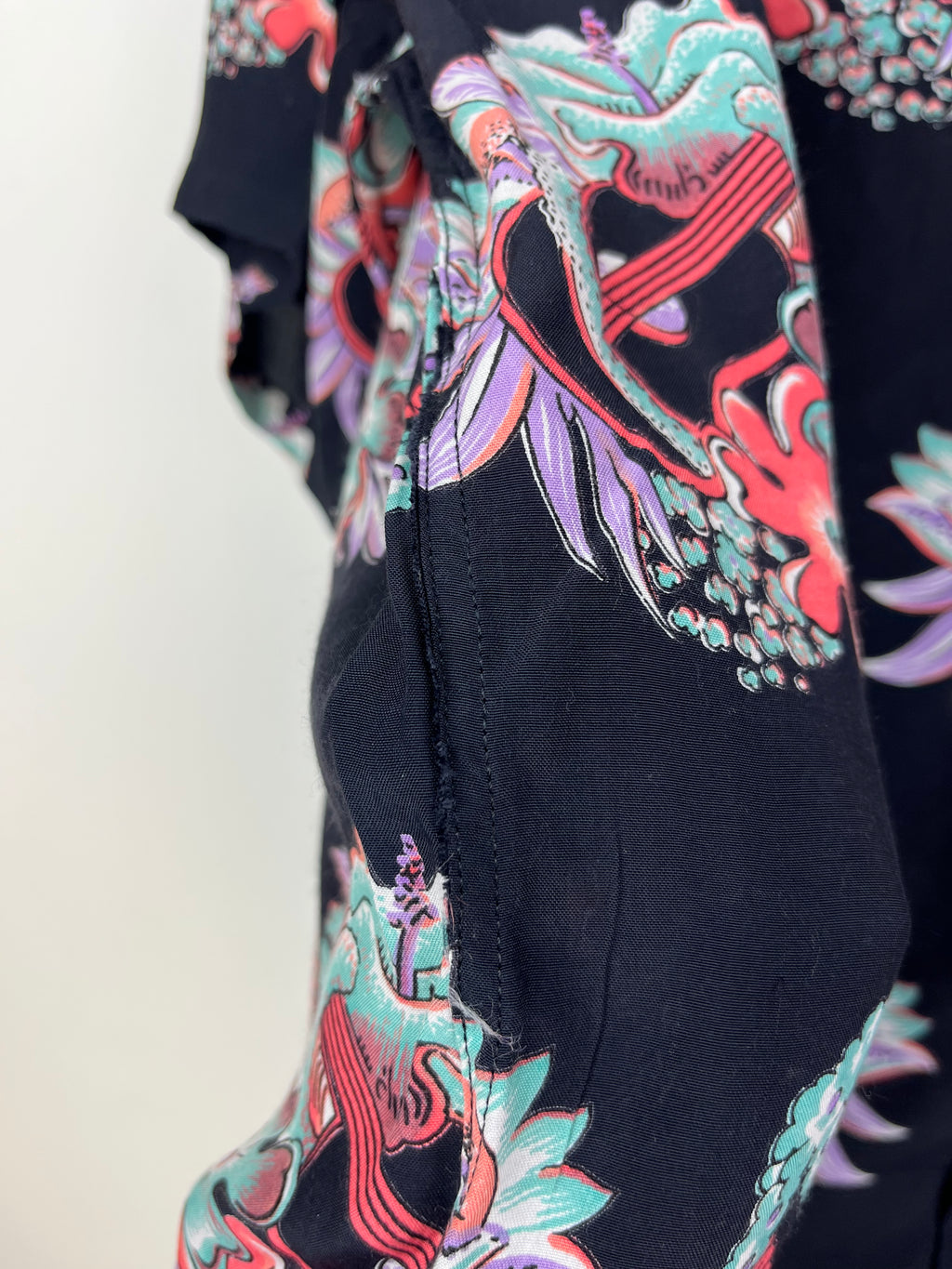 Camicia vintage fantasia astratta navy anni ’90