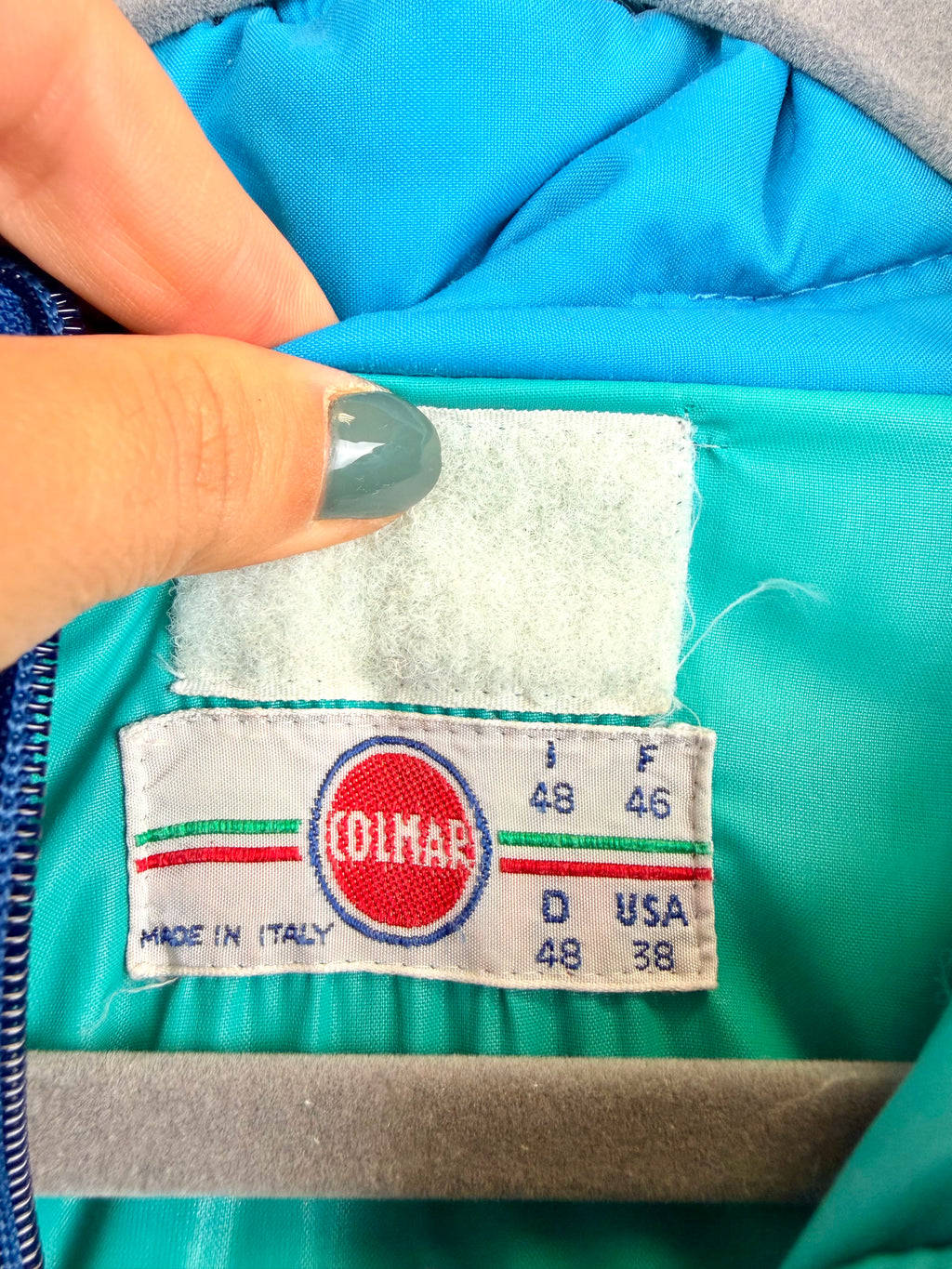 Giacca vintage Colmar Spacerace – azzurro e verde acqua