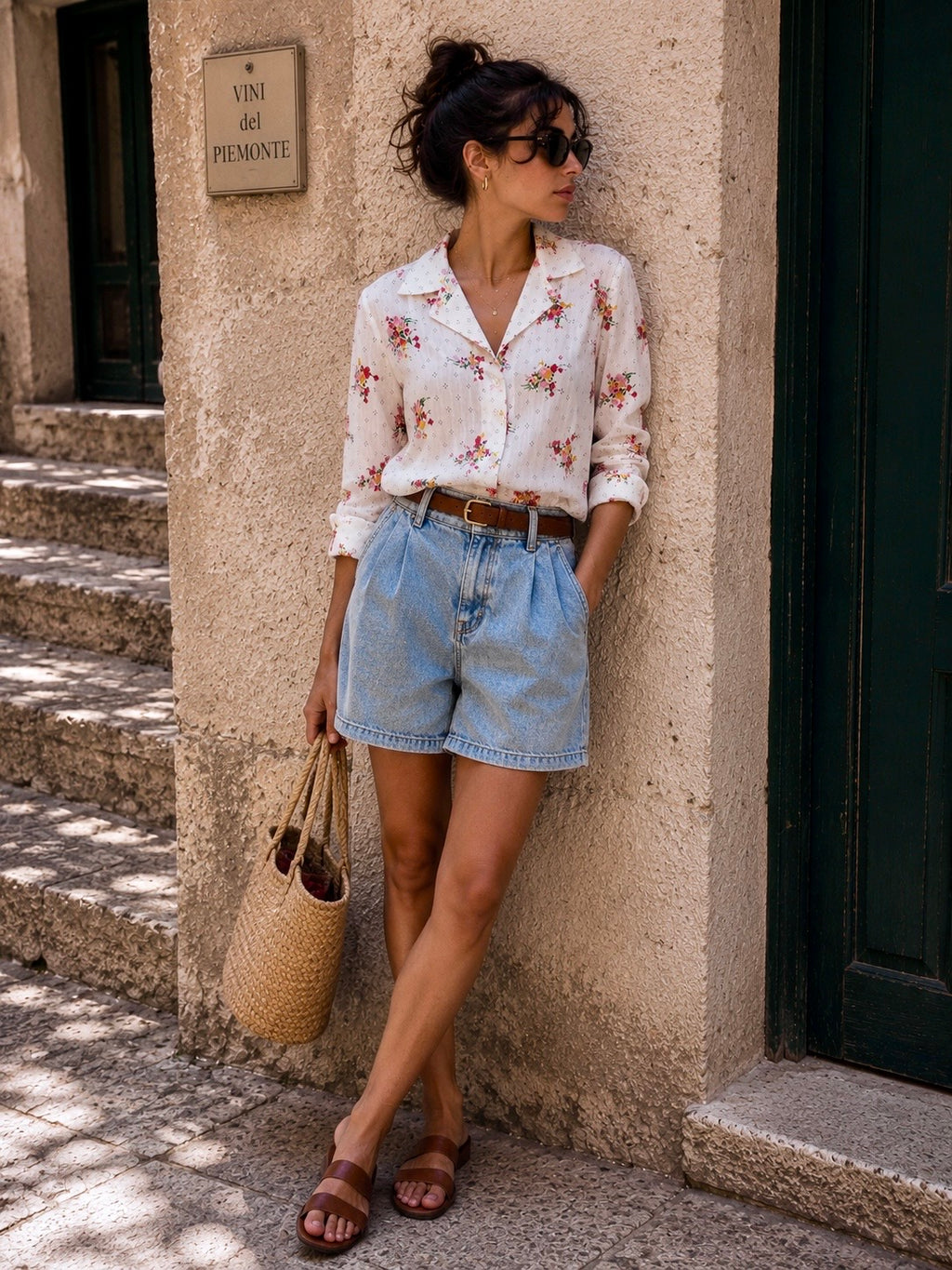 Blusa Vintage Floreale Bianca Semi Trasparente Anni ’90