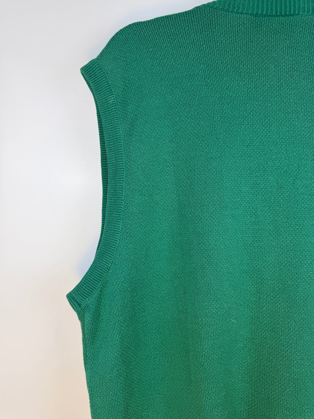 Gilet vintage Les Copains verde a fantasia geometrica