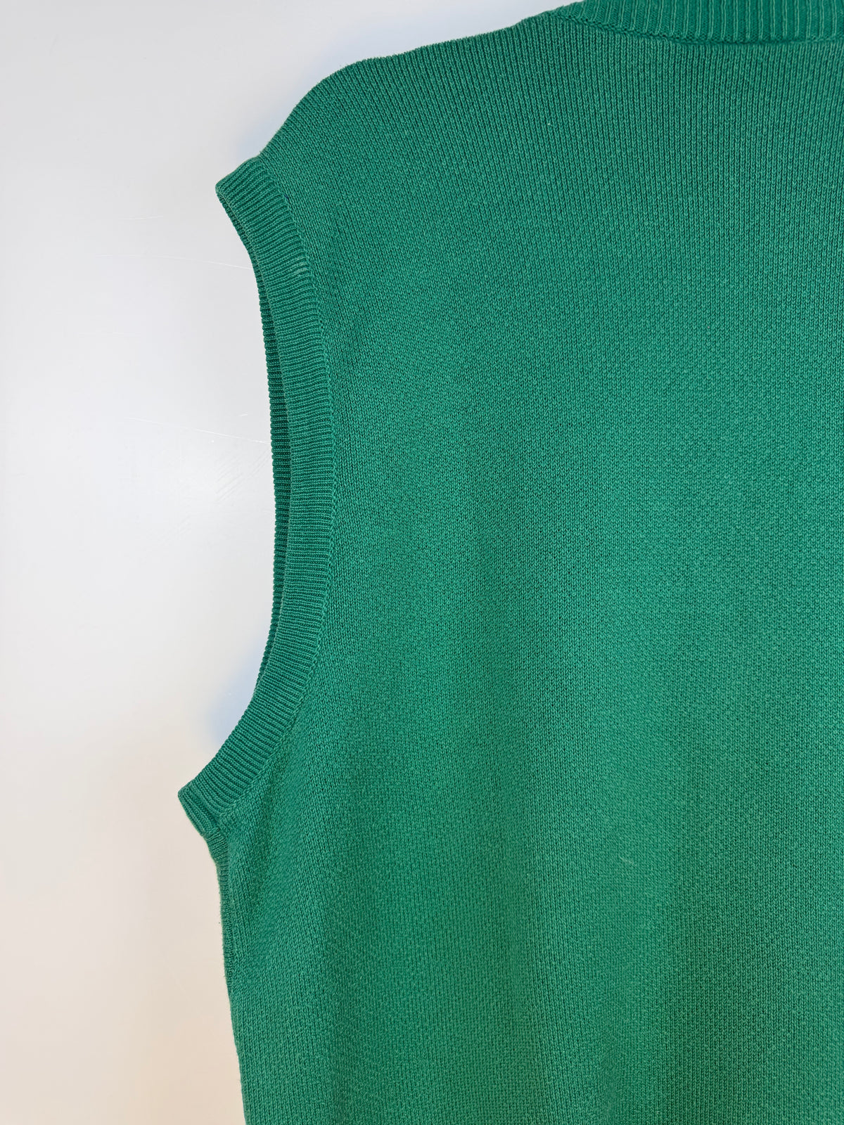 Gilet vintage Les Copains verde a fantasia geometrica