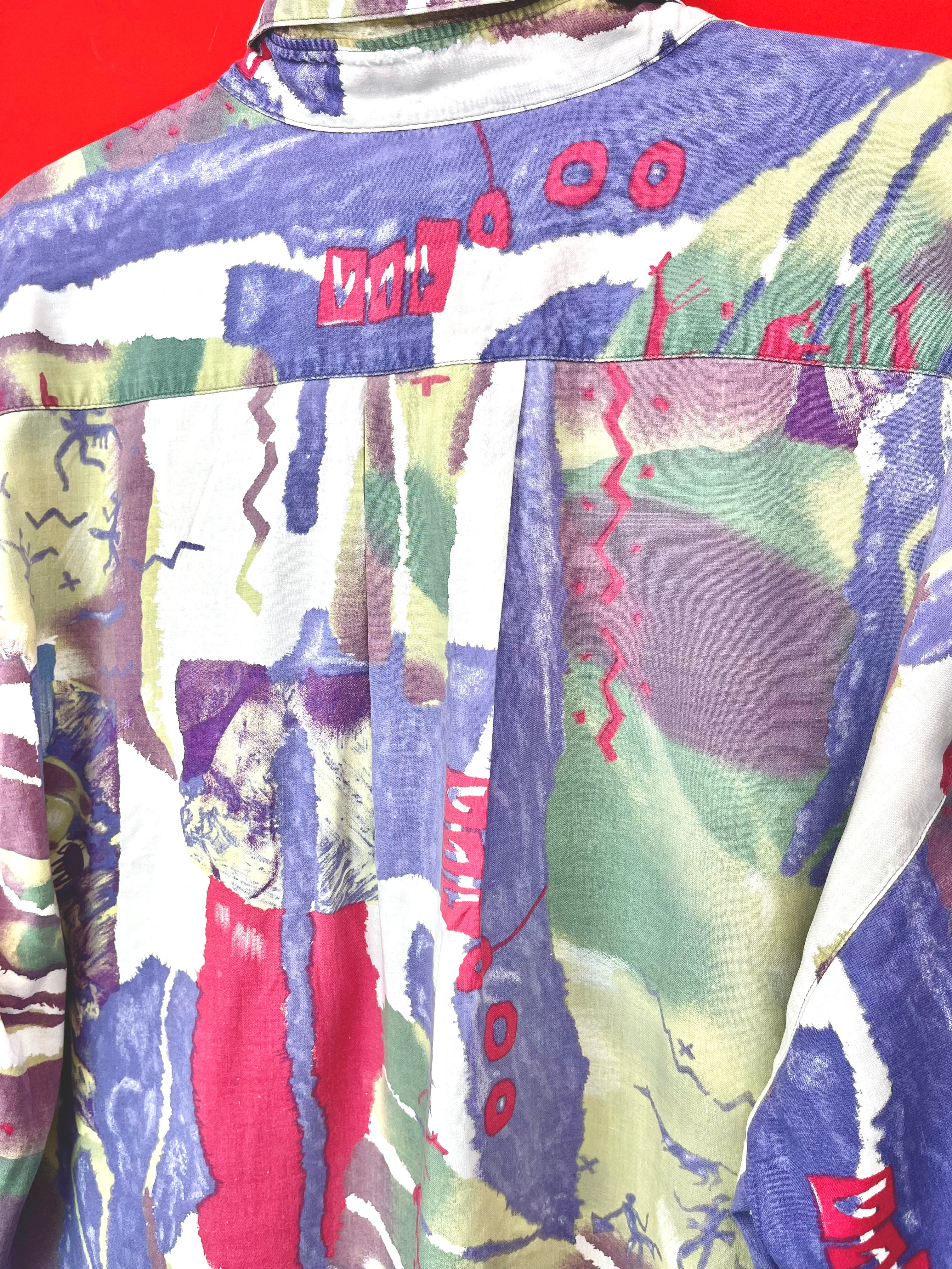 Camicia Vintage Astratta Oversize 90s