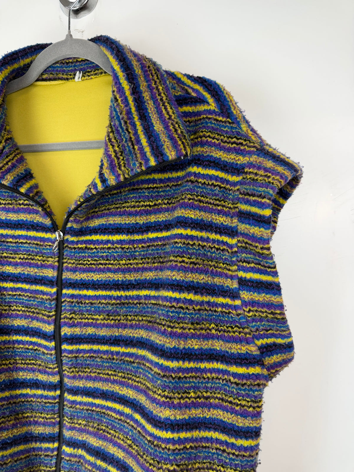 Gilet vintage oversize in maglia multicolor