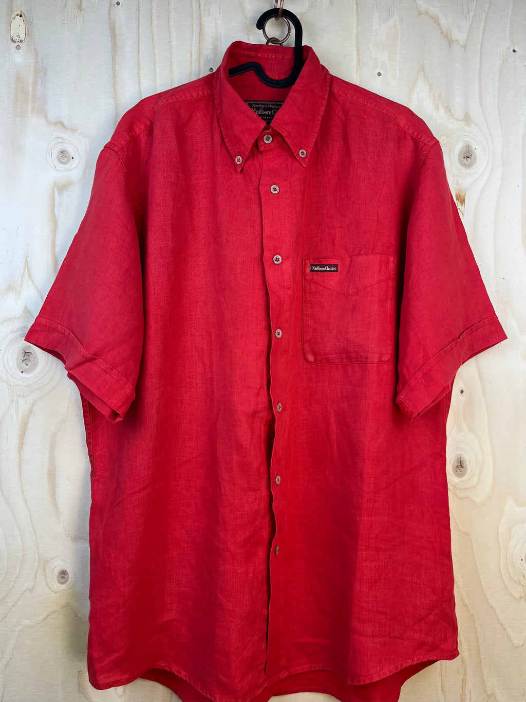 Vintage Marlboro Classics Red Linen Shirt