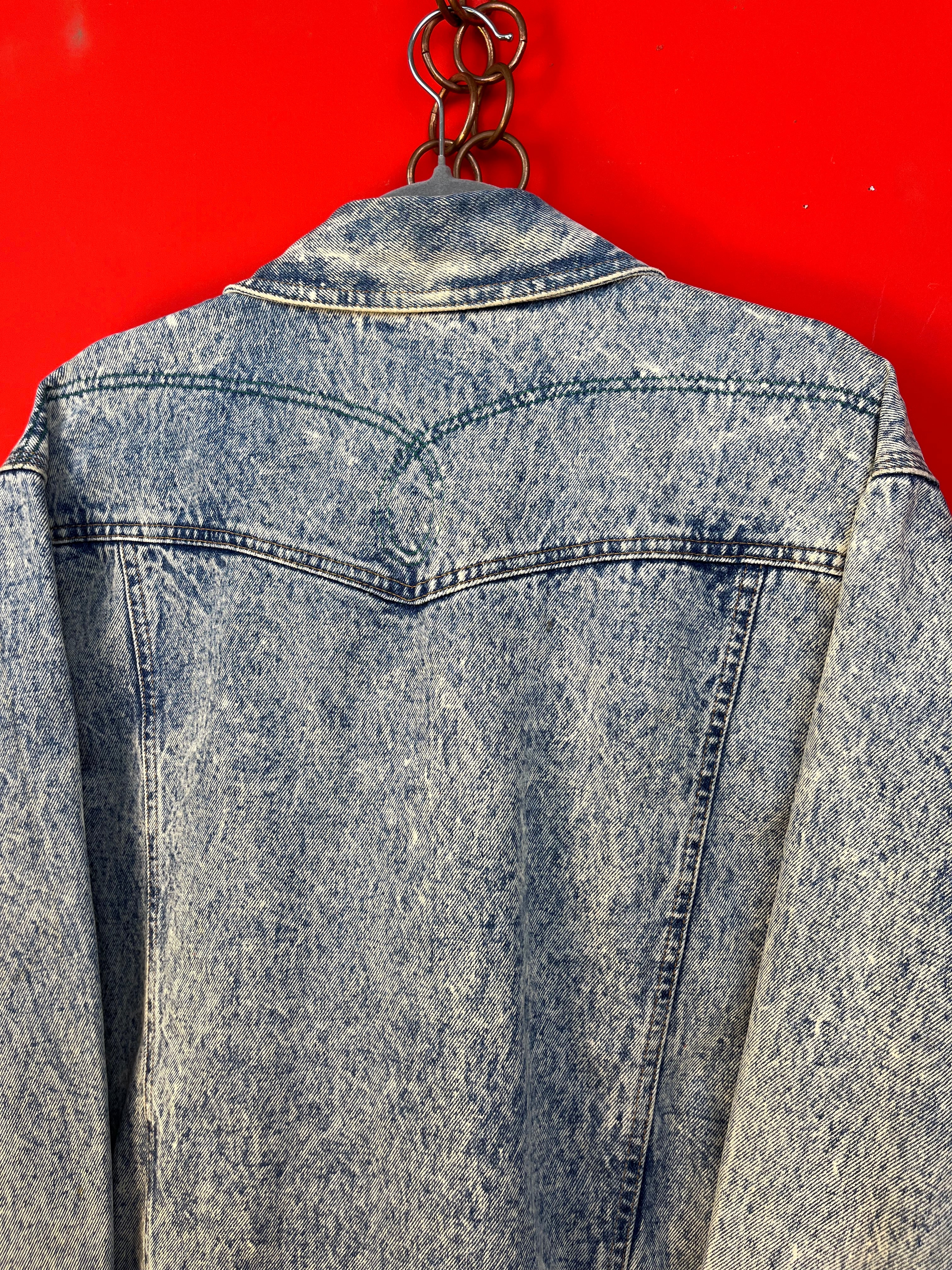 Vintage Acid Wash Denim Jacket Made in Italy