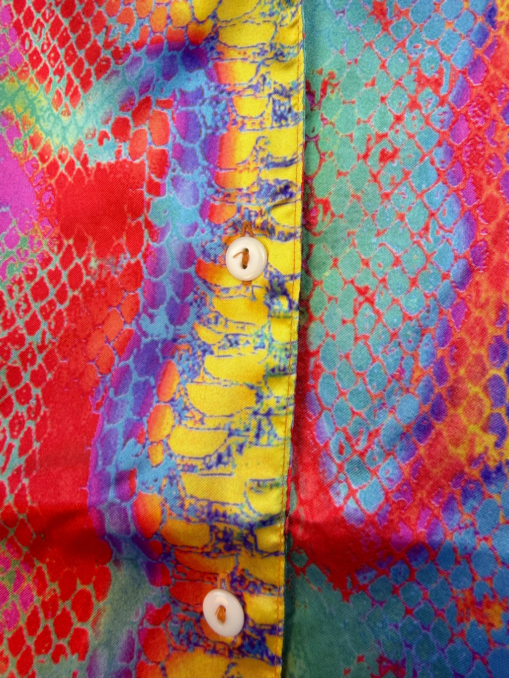Camicia vintage Giblor’s multicolor effetto pitone anni ’90 – XL