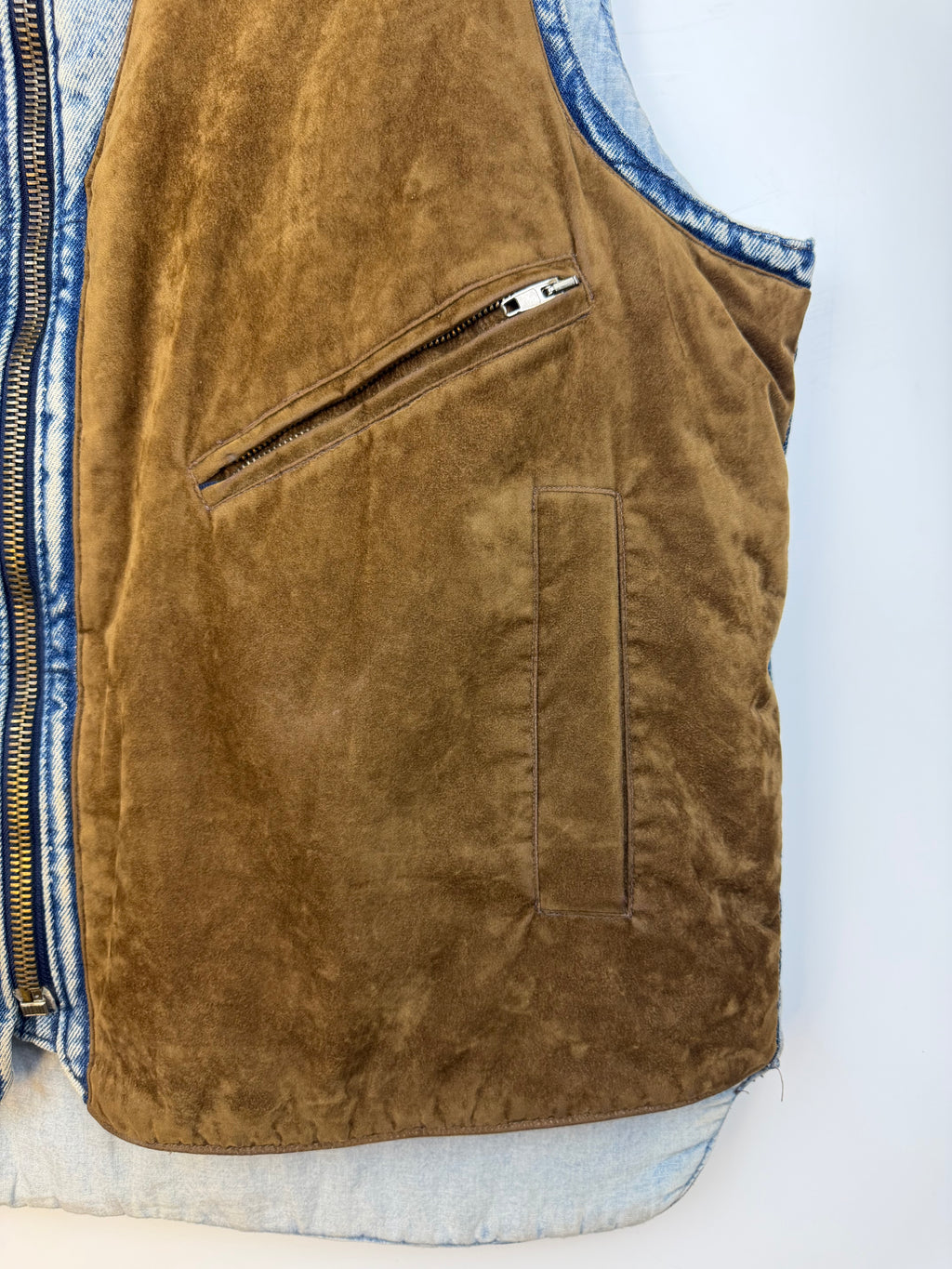 Roy Rogers Vintage Task Force Denim & Suede Vest XL – Made in Italy