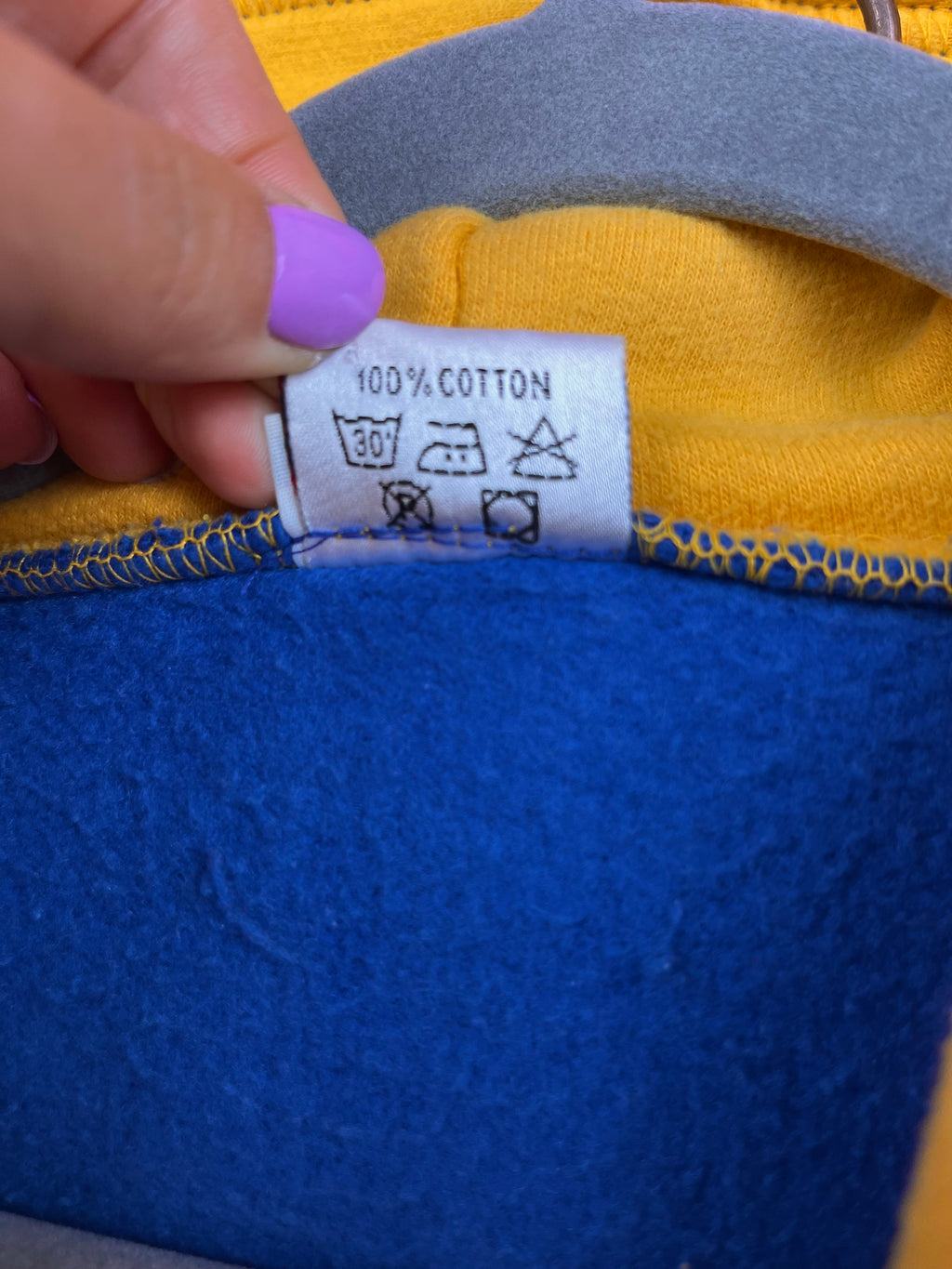 Vintage Nike Sleeveless Hoodie Blue/Yellow