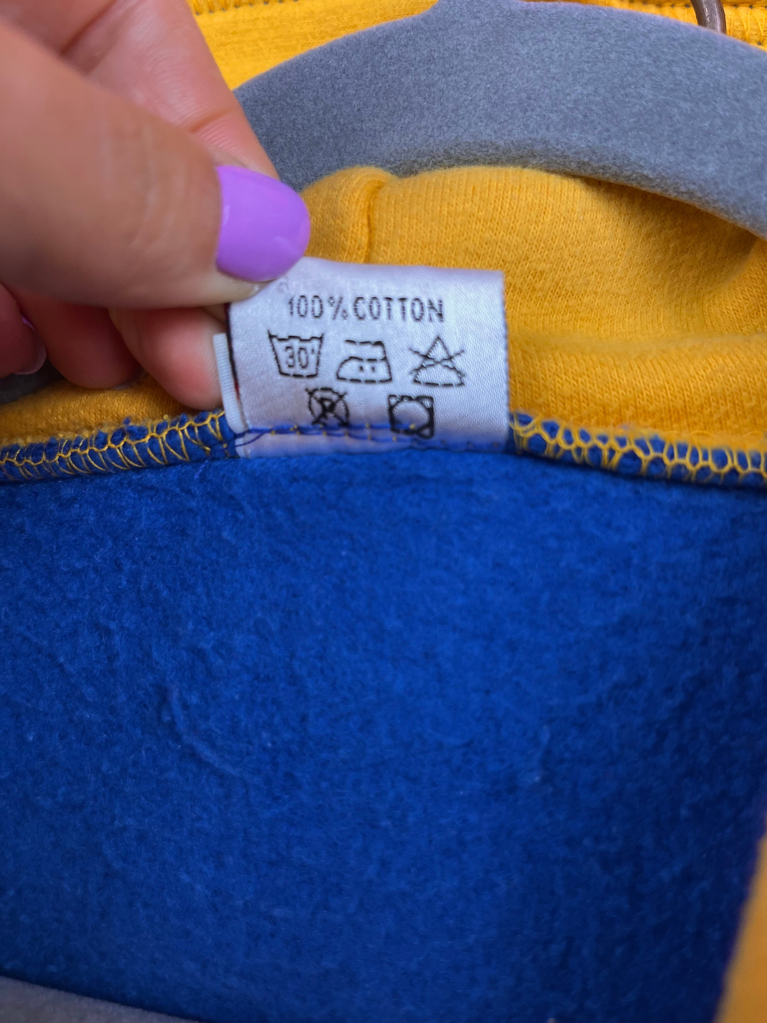 Vintage Nike Sleeveless Hoodie Blue/Yellow