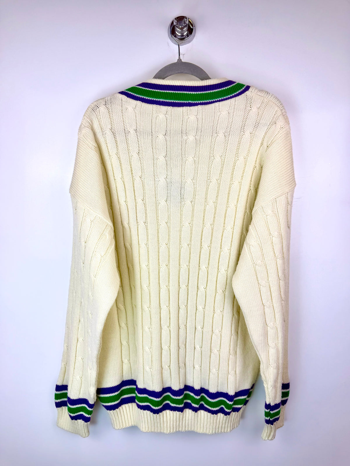 Maglione vintage Wimbledon a trecce – Made in UK