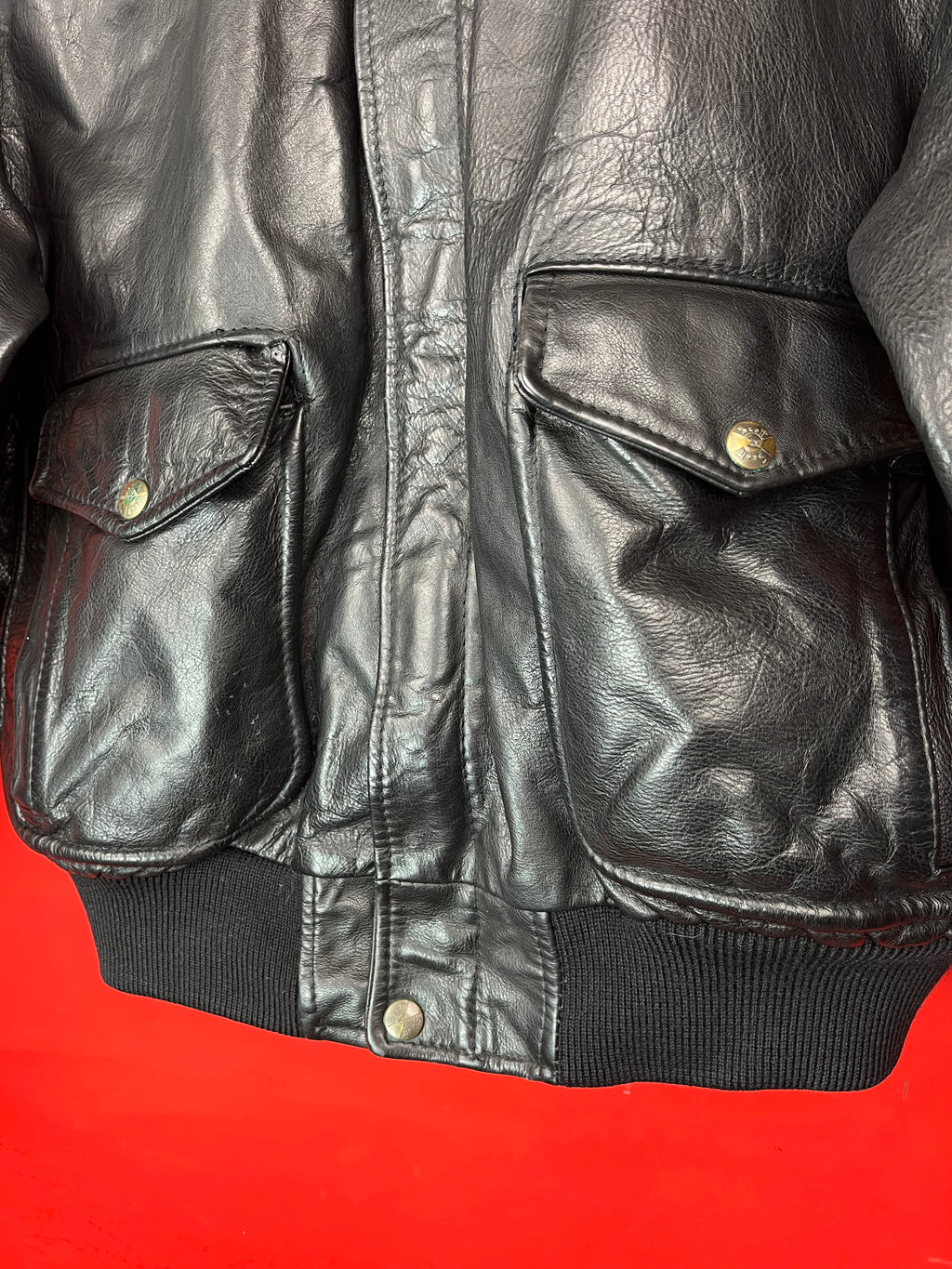 Skott Vintage Leather Bomber Jacket in Pelle di Vitello – Made in Italy