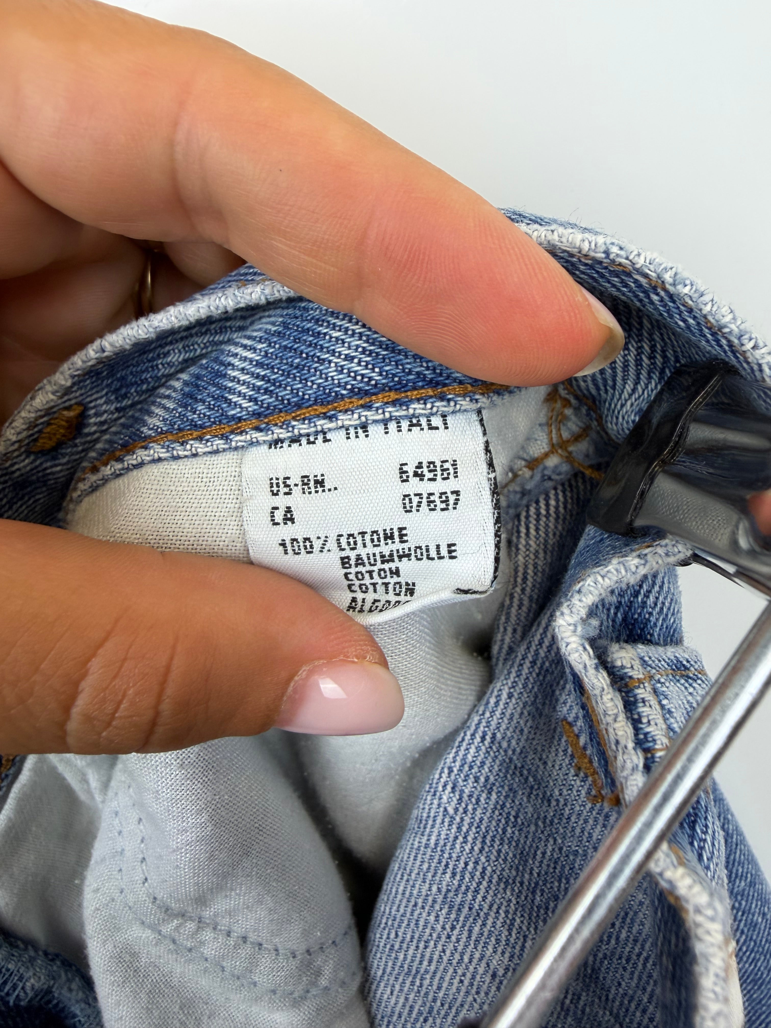 Gonna vintage Benetton in denim 100% cotone – Vita alta anni ’90