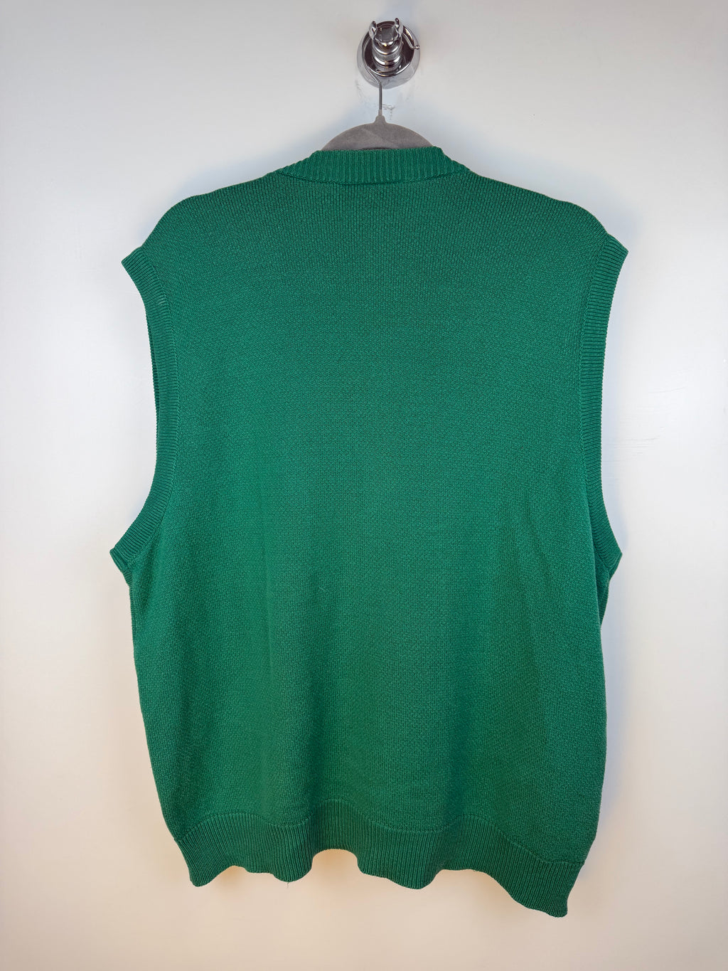 Gilet vintage Les Copains verde a fantasia geometrica