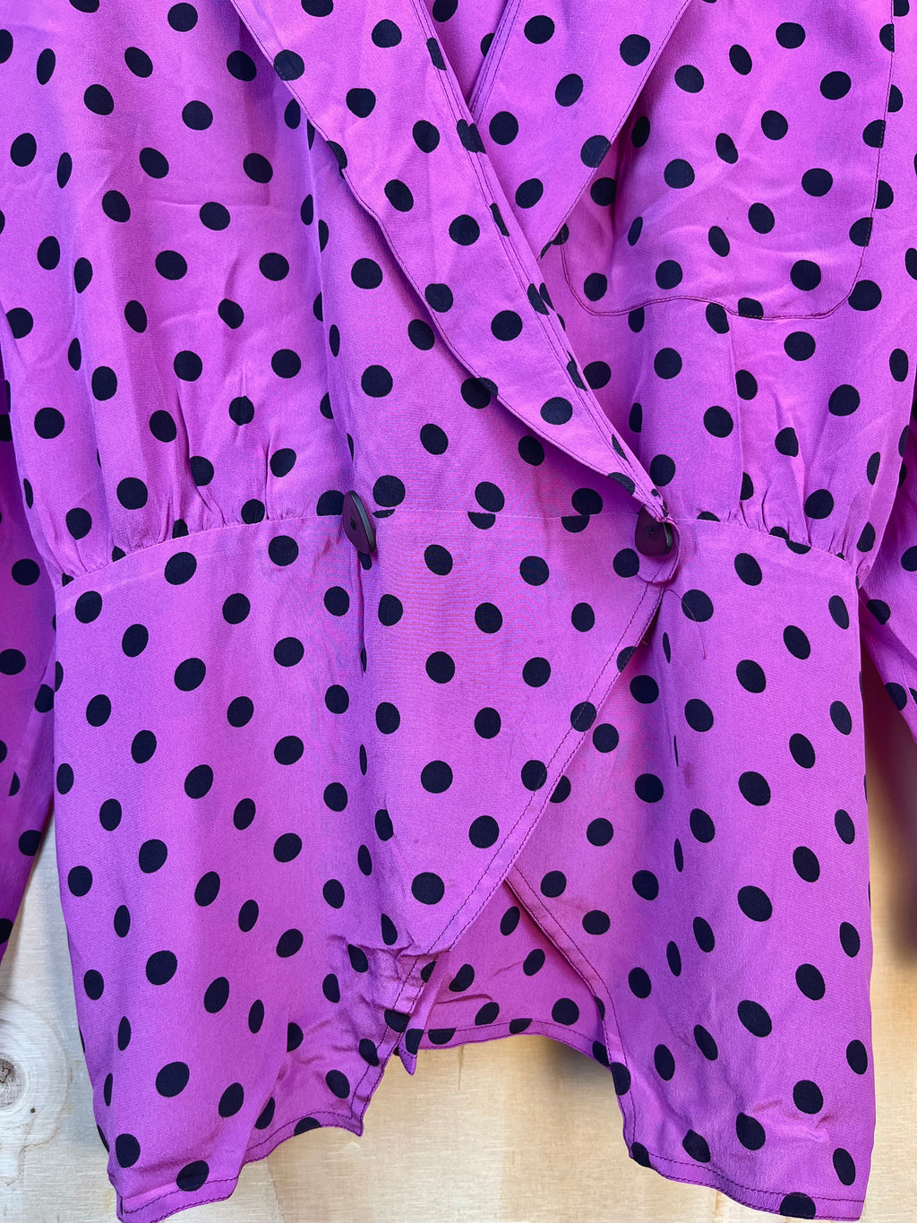 Vintage Silk Polka Dot Blouse – Made in Italy