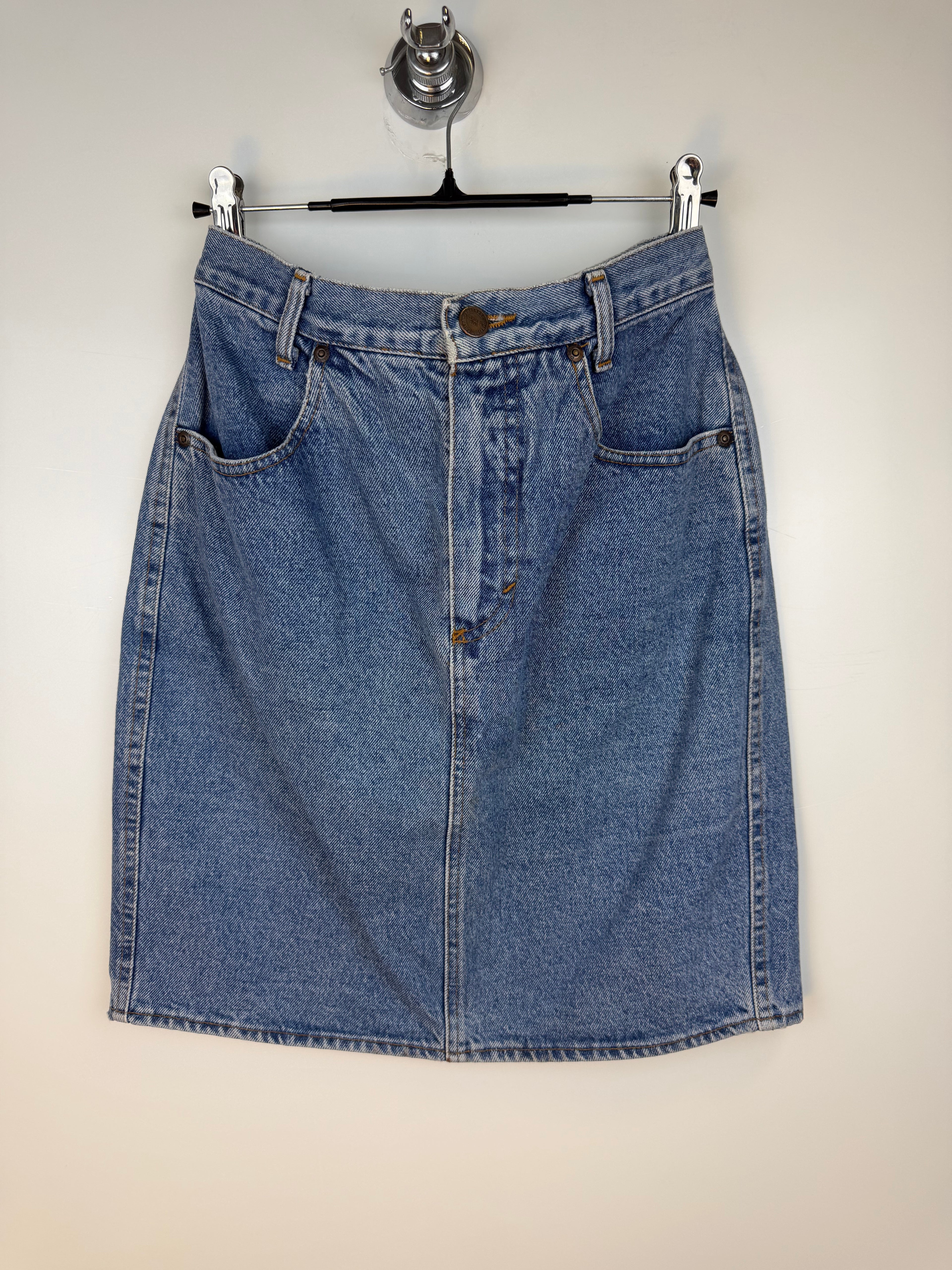 Gonna vintage Benetton in denim 100% cotone – Vita alta anni ’90