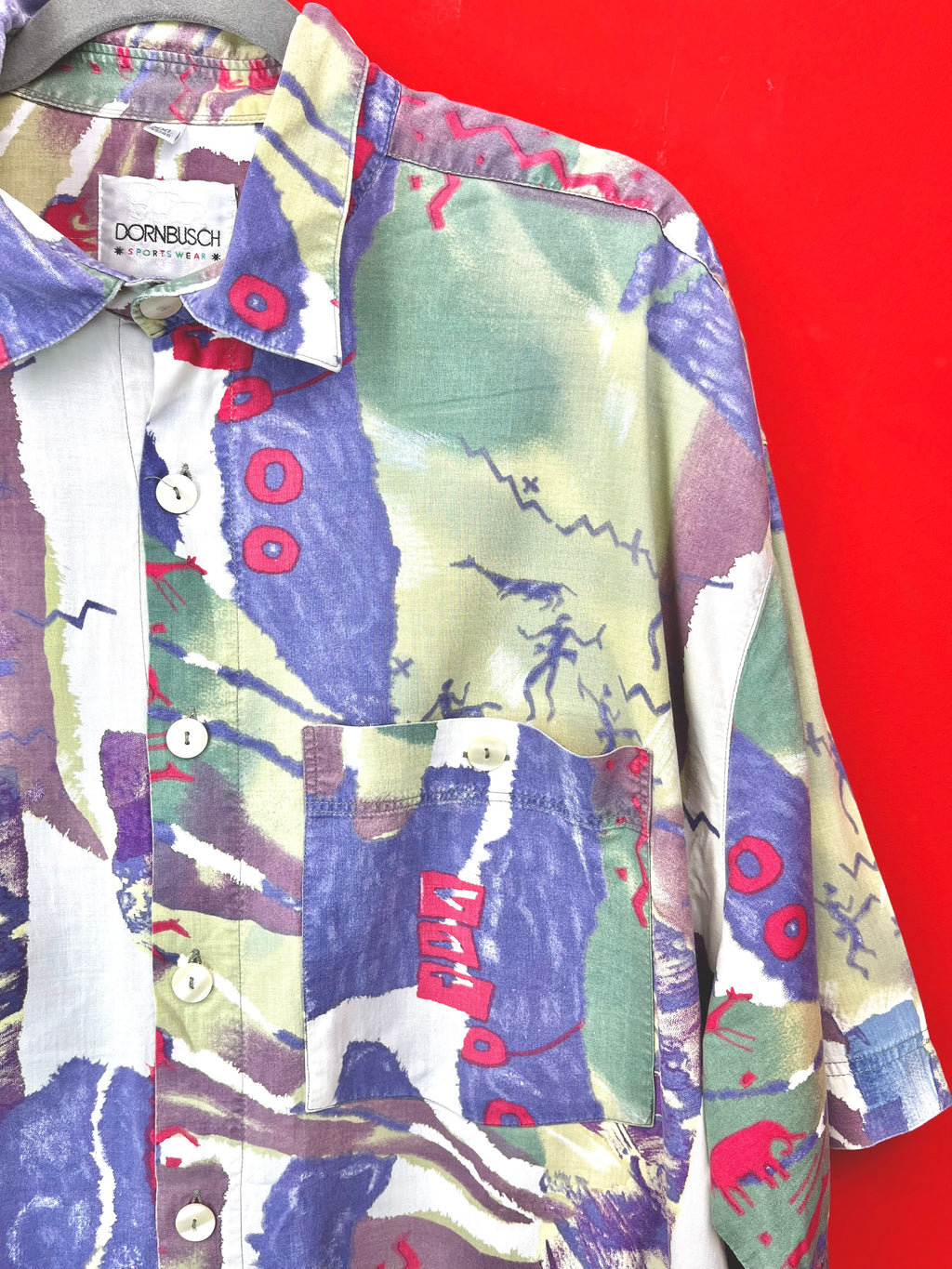 Camicia Vintage Astratta Oversize 90s
