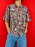 Vintage 90s abstract short sleeve shirt