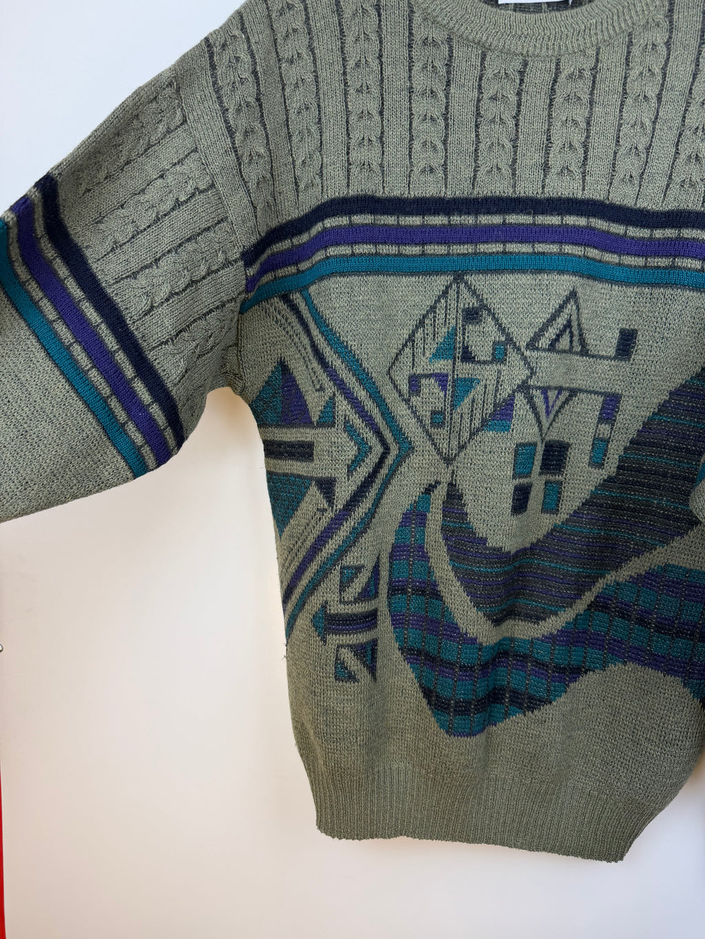 Maglione vintage Pro Man con fantasia geometrica