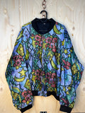 Vintage Velvet Chenille Bomber Jacket 90s
